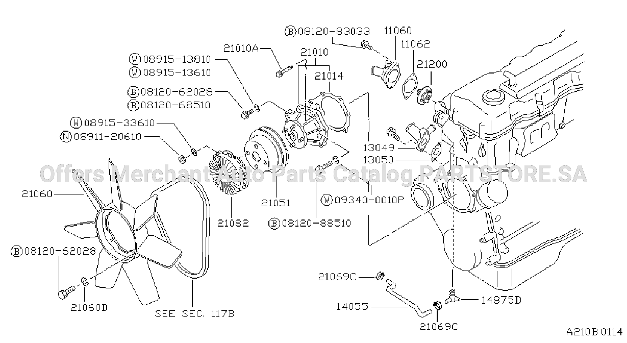 Water Pump Cooling Fan Thermostat