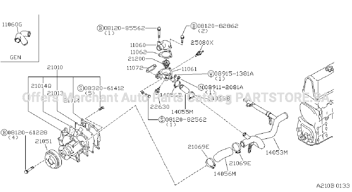 Water Pump Cooling Fan Thermostat