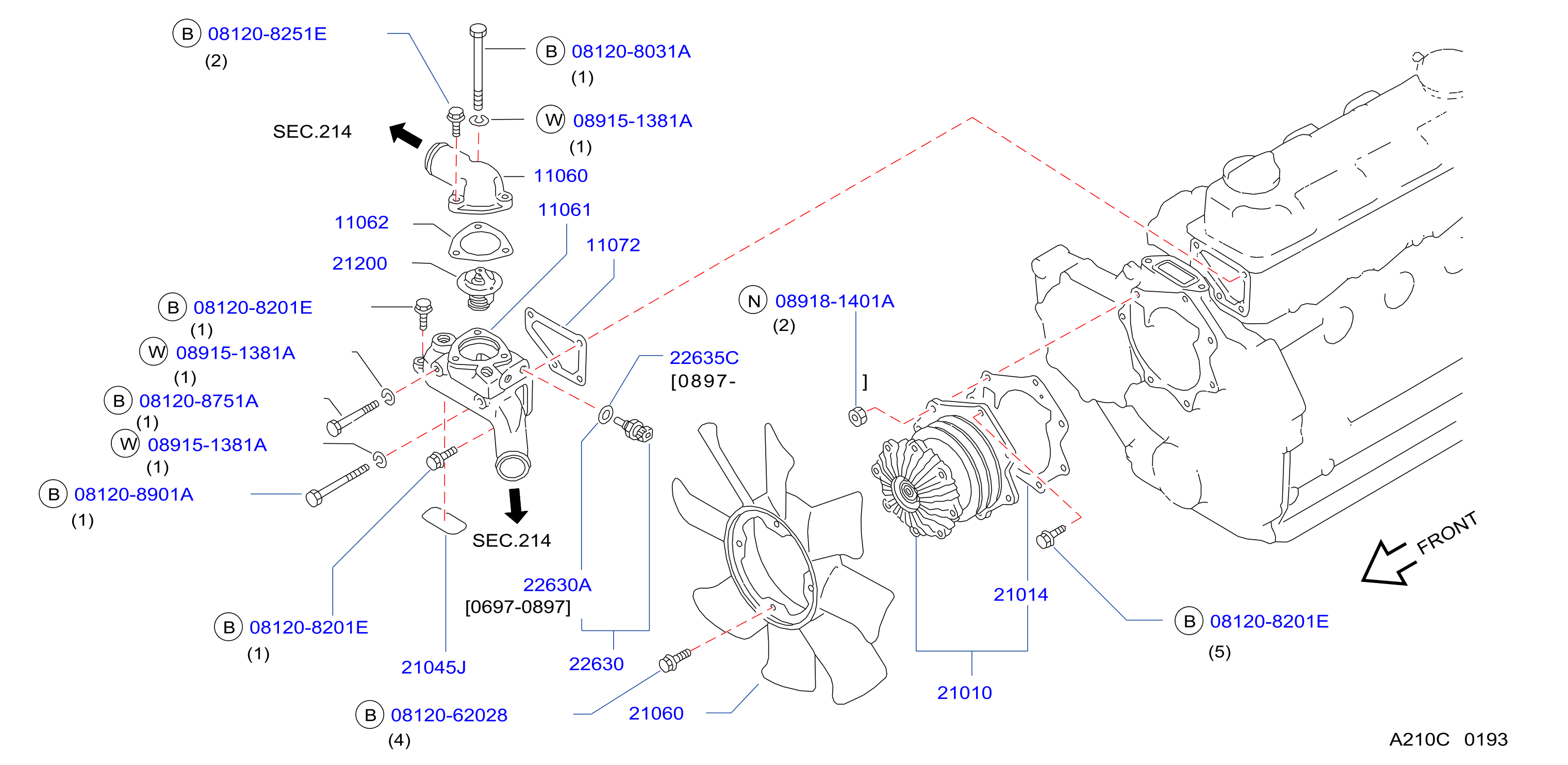 Water Pump Cooling Fan Thermostat