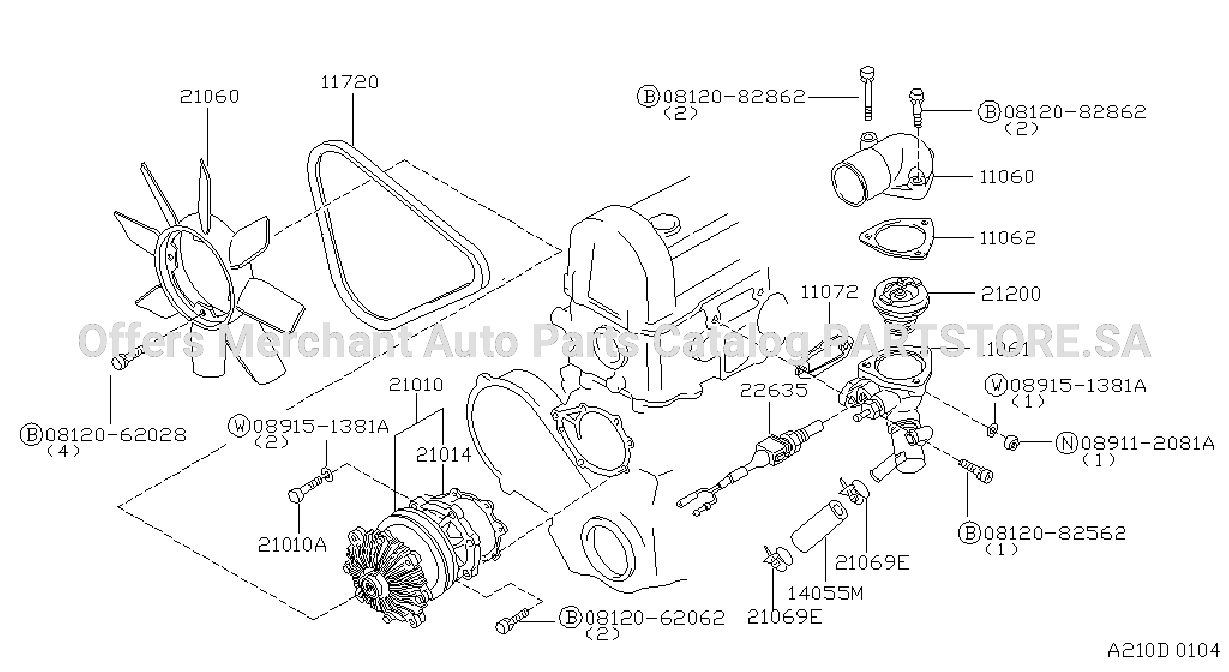 Water Pump Cooling Fan Thermostat