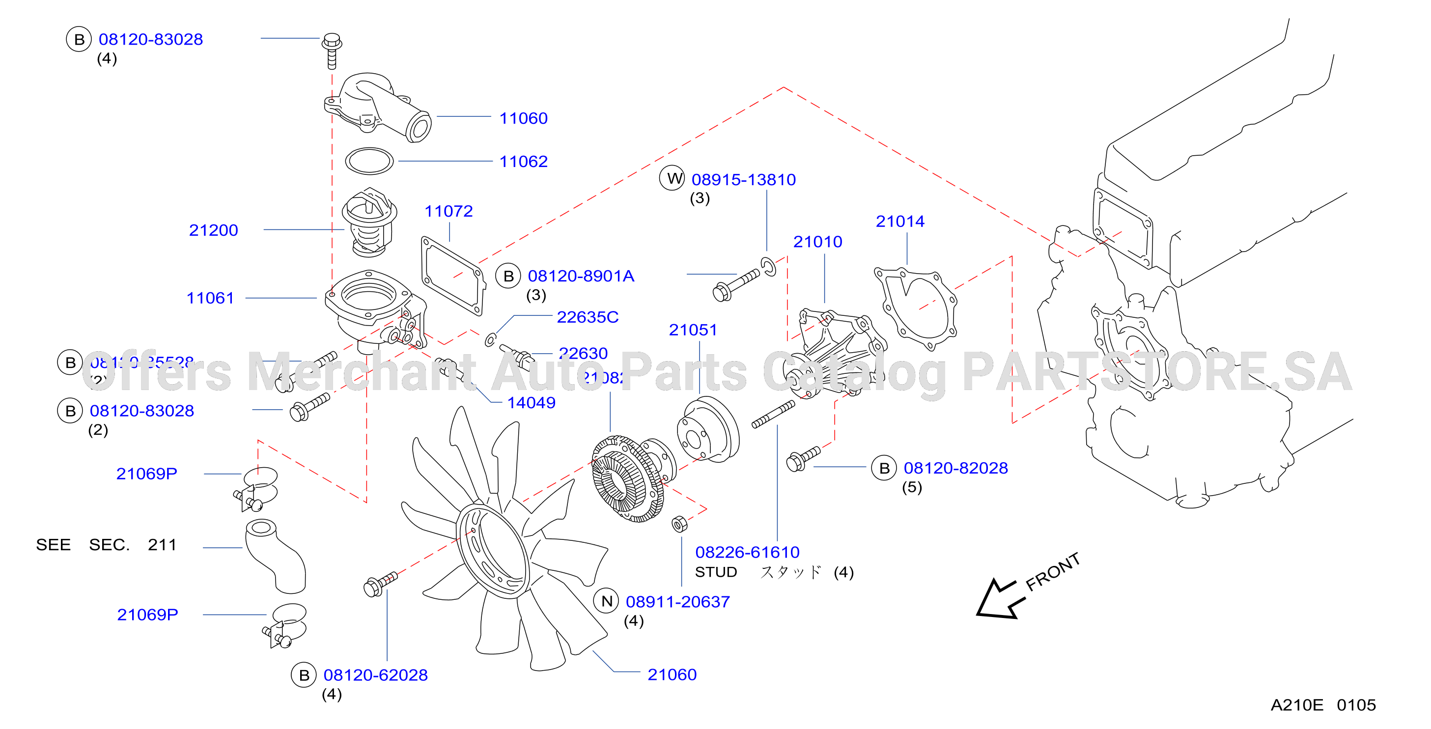 Water Pump Cooling Fan Thermostat