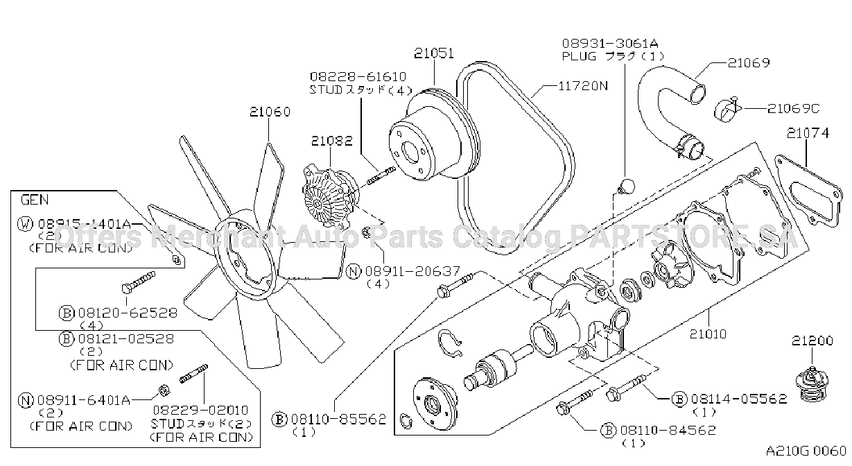 Water Pump Cooling Fan Thermostat