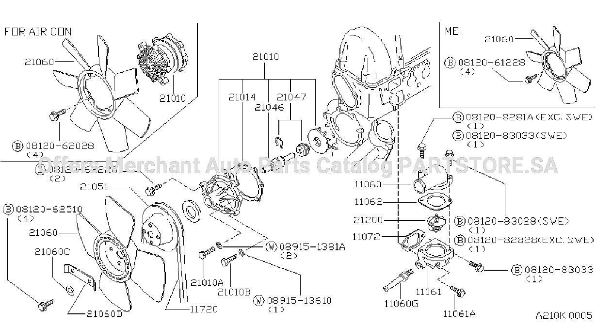 Water Pump Cooling Fan Thermostat