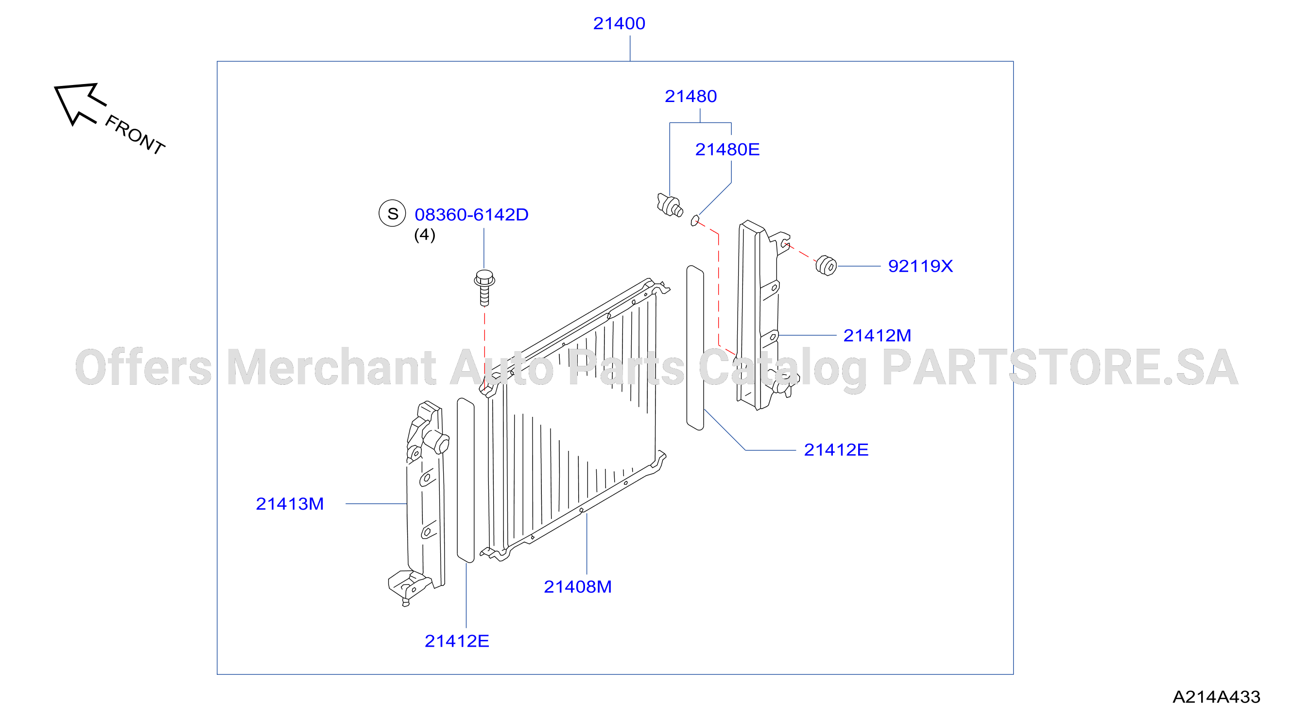 Radiator Shroud Inverter Cooling Radiator W / Pwr Strg