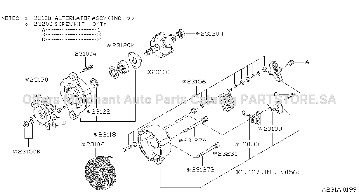 Alternator 12V 35A
