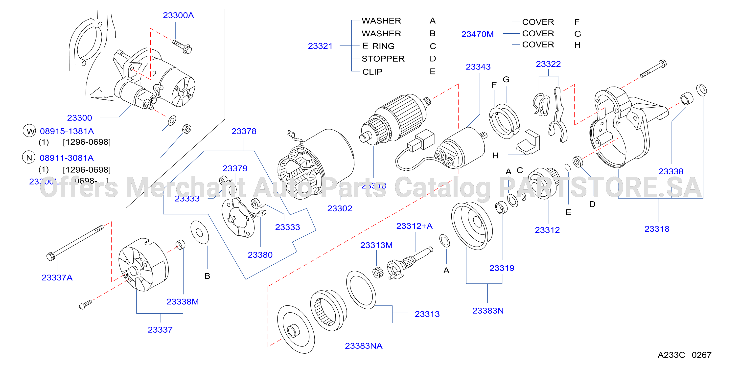 Starter Motor Hitachi F / Cold