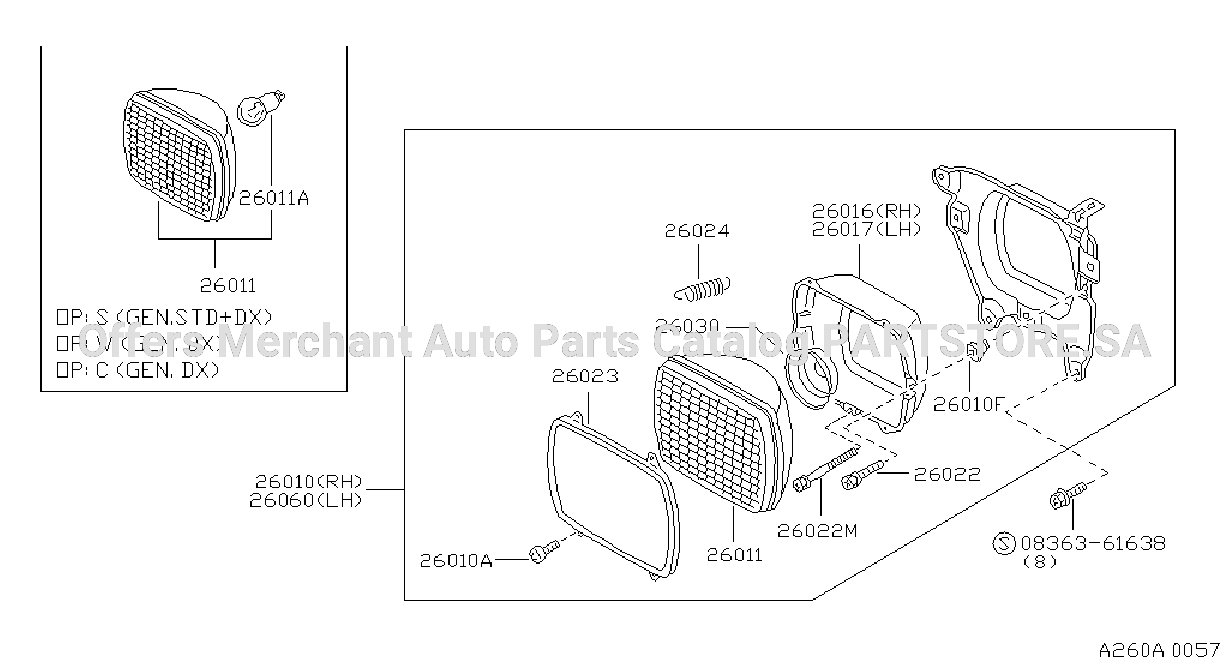 Headlamp Rect Type