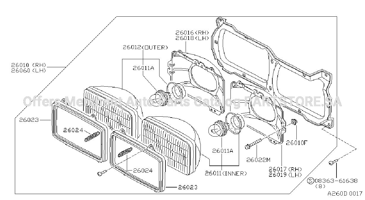 Headlamp Rect Type