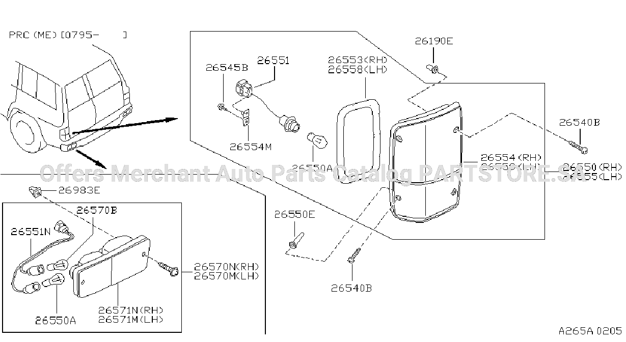 Rear Combination Lamp F / Prc
