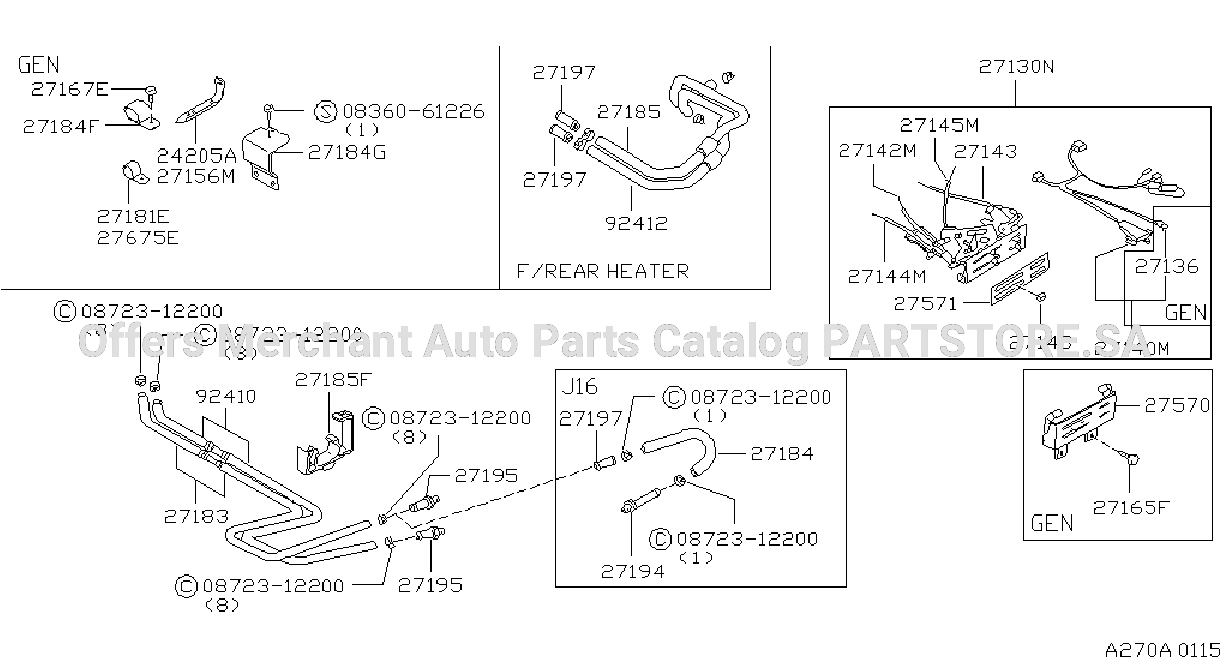 Heater Blower Unit Control Unit Piping