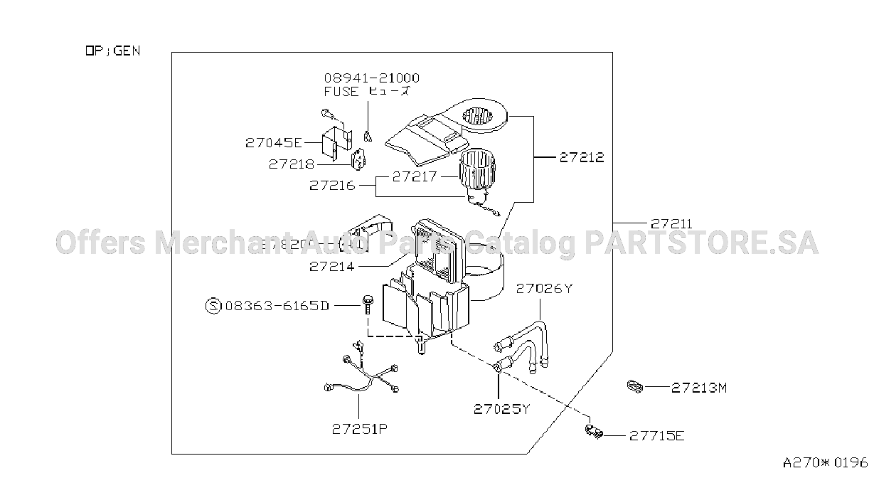 Heater Blower Unit Rear Heater Unit