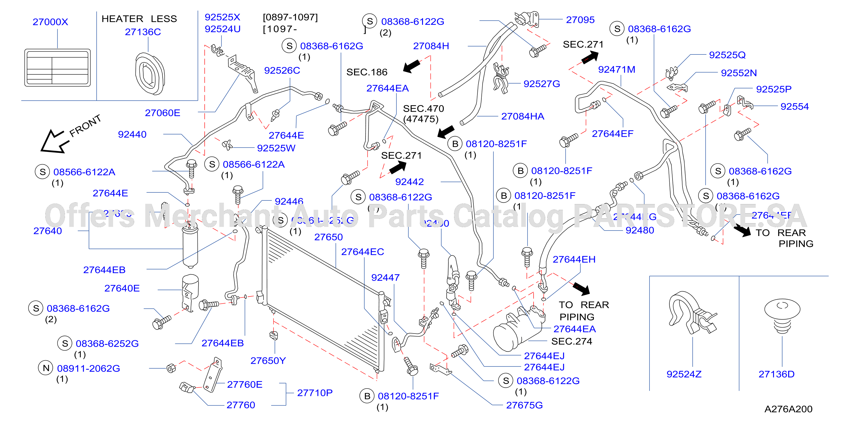 Condenser Liquid Tank Piping Front Piping