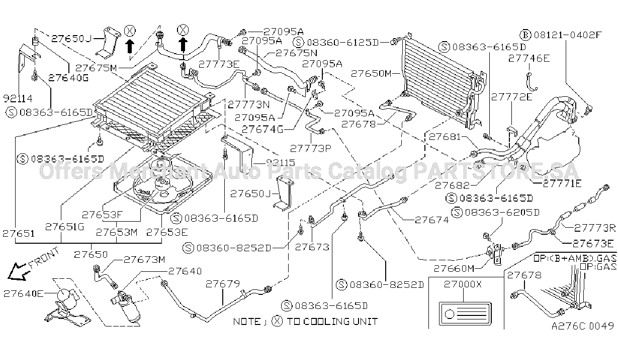 Condenser Liquid Tank Piping W / Sub Cond