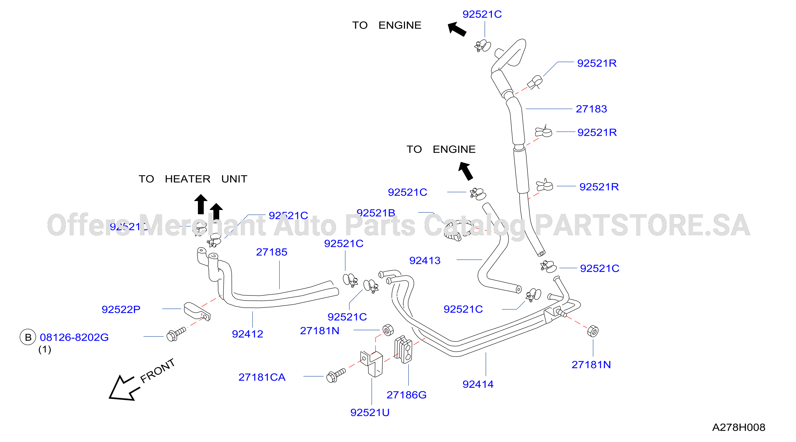 Heater Piping Front Heater Piping
