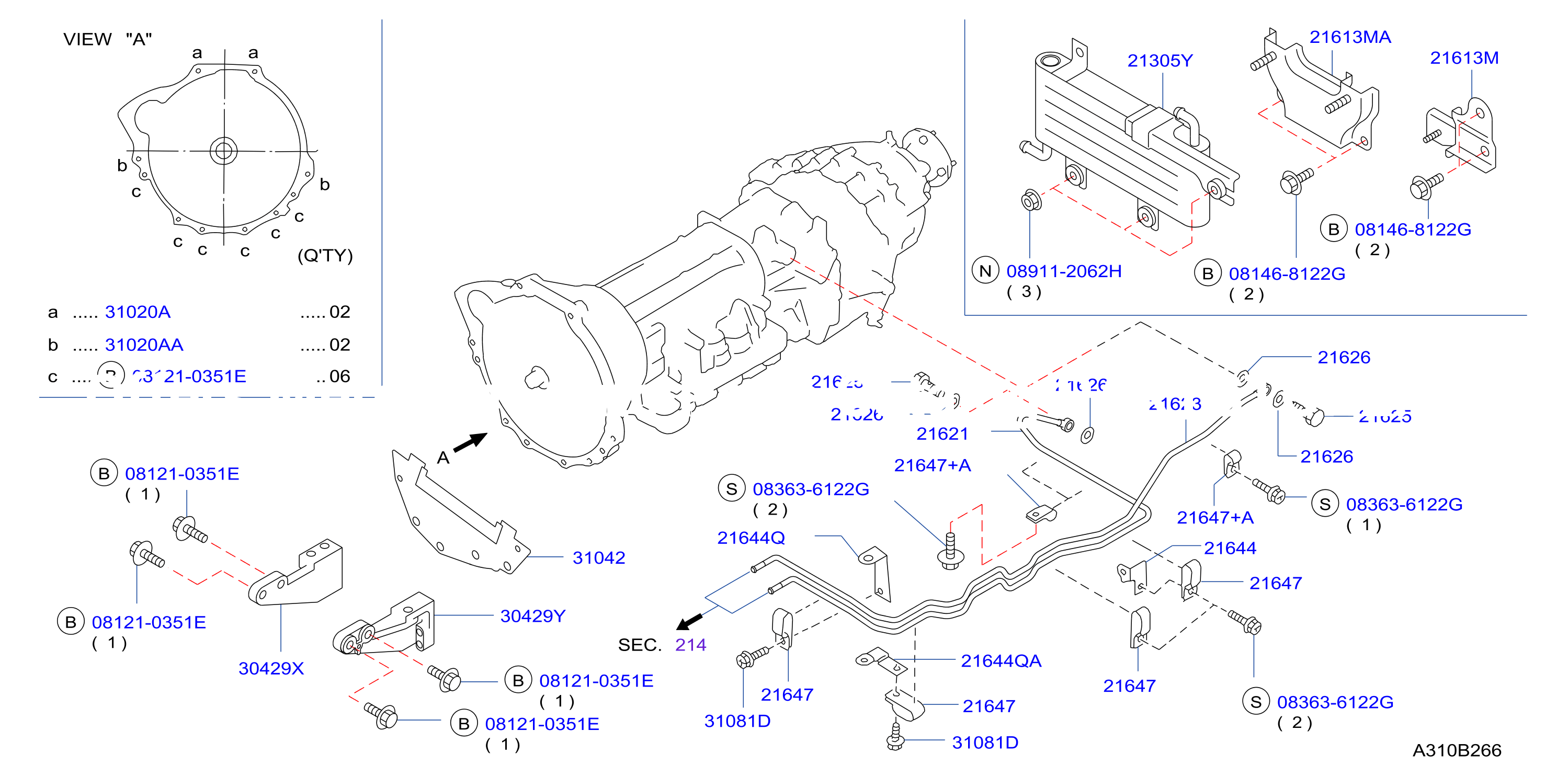Auto Transmission Transaxle Fitting T / M / Fitting Part