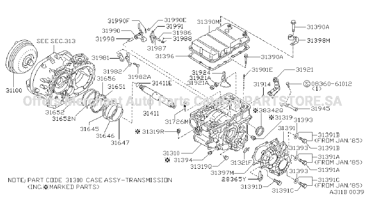 Torque Converter Housing Case Rl4F02A