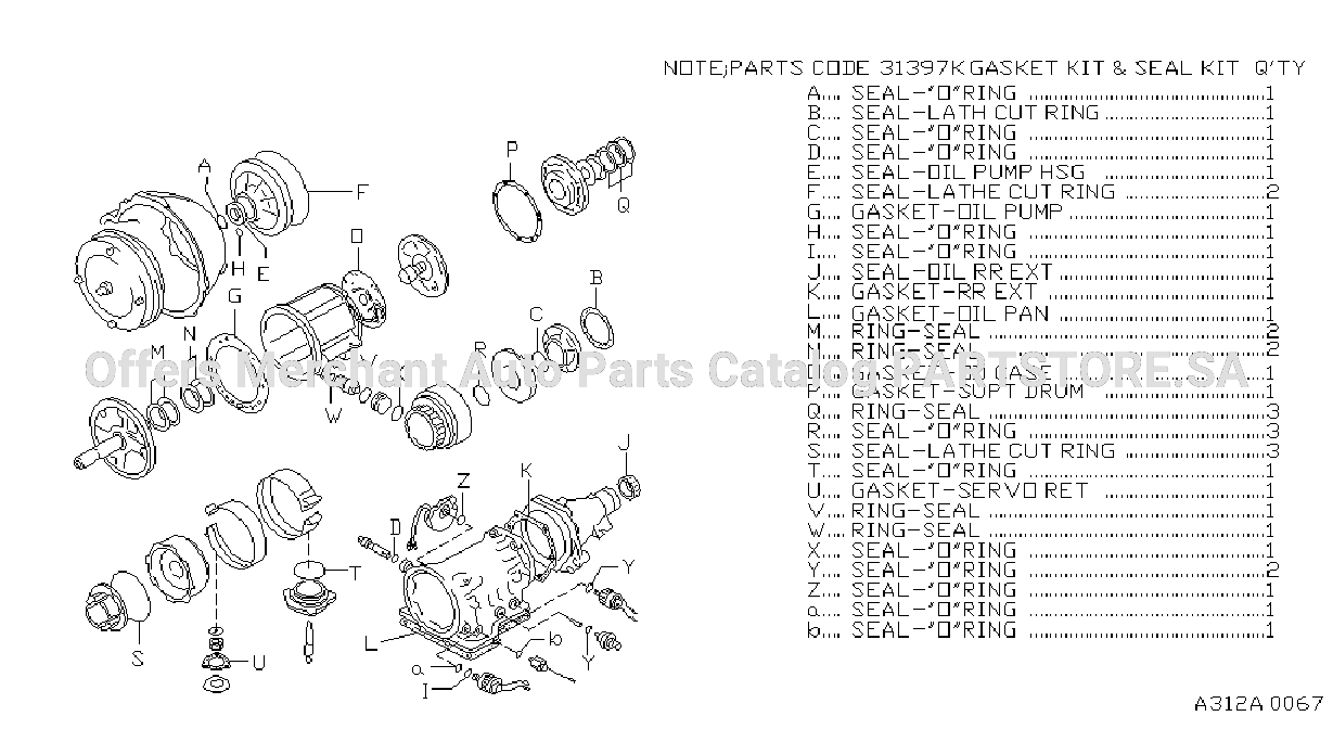 Gasket Seal Kit 4N71B
