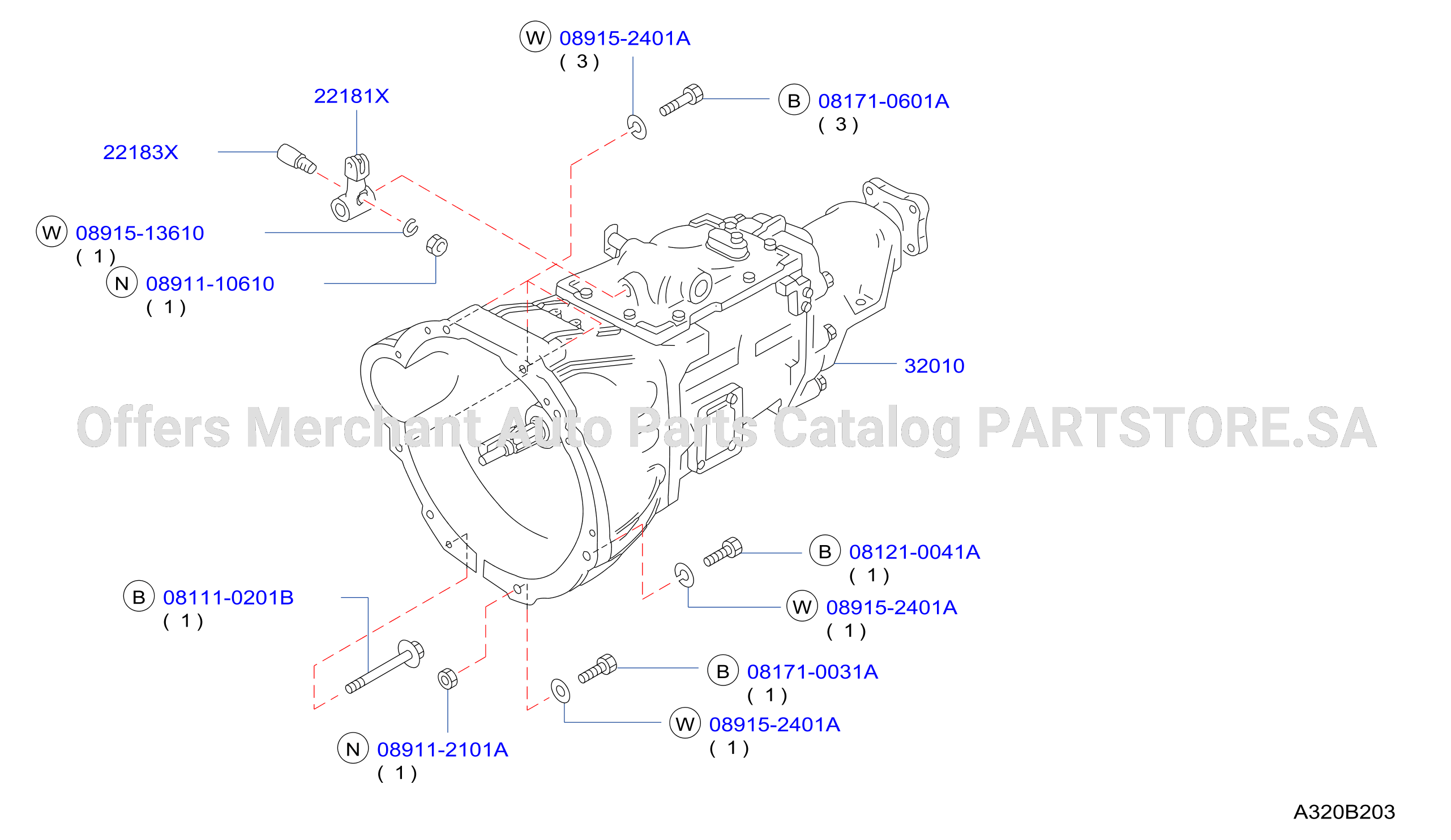 Manual Transmission Transaxle Fitting Rs5W81A