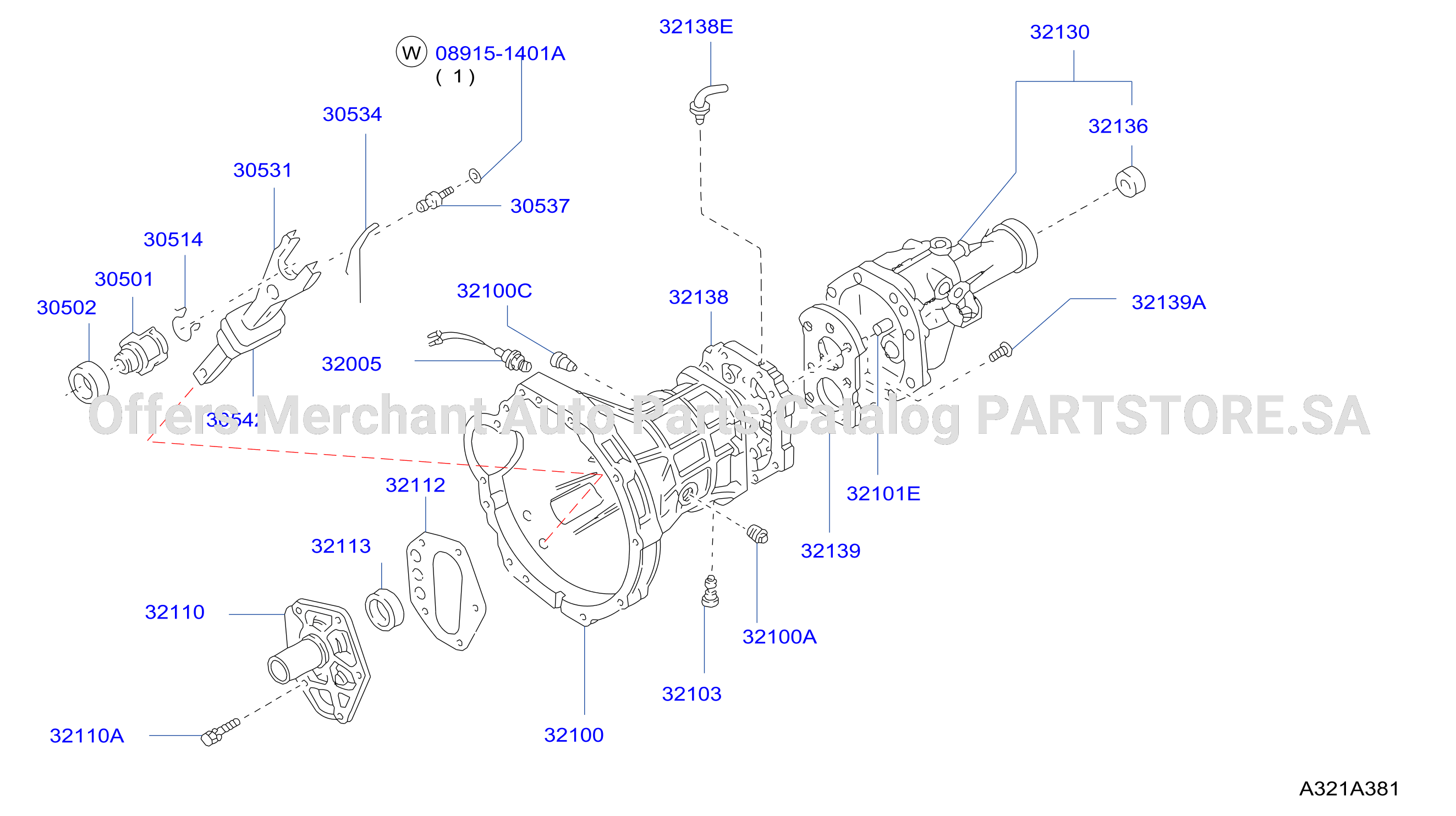 Transmission Case Clutch Release Rs5W71C