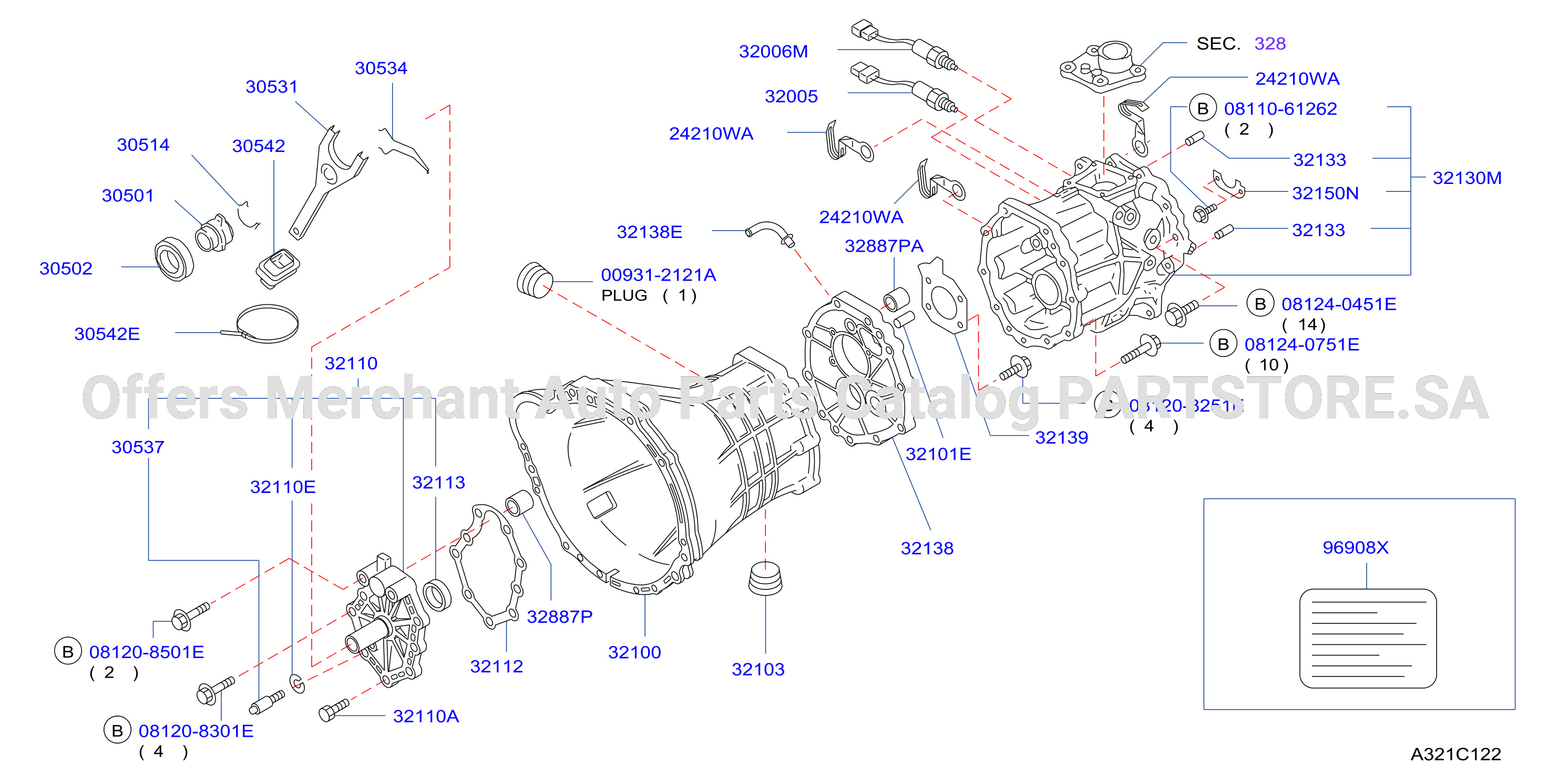 Transmission Case Clutch Release Fs5R30A