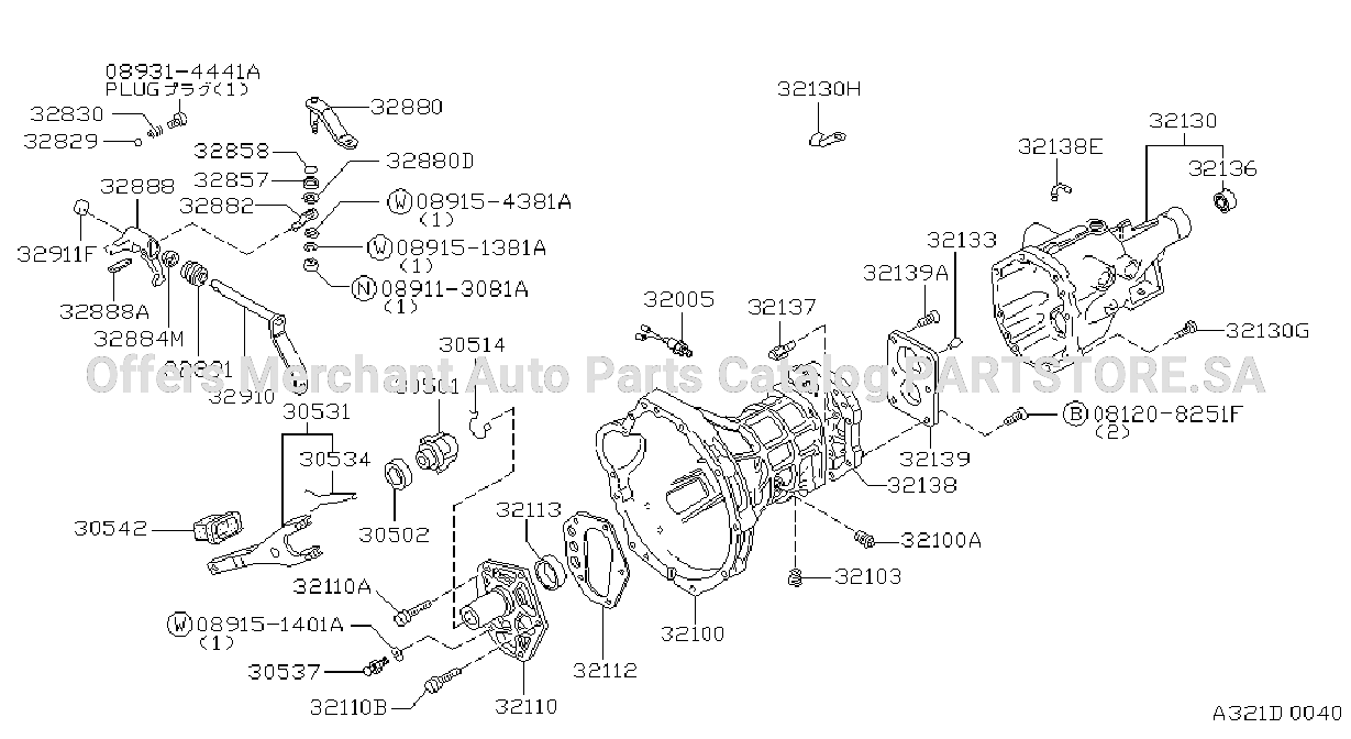 Transmission Case Clutch Release Rs5W71B