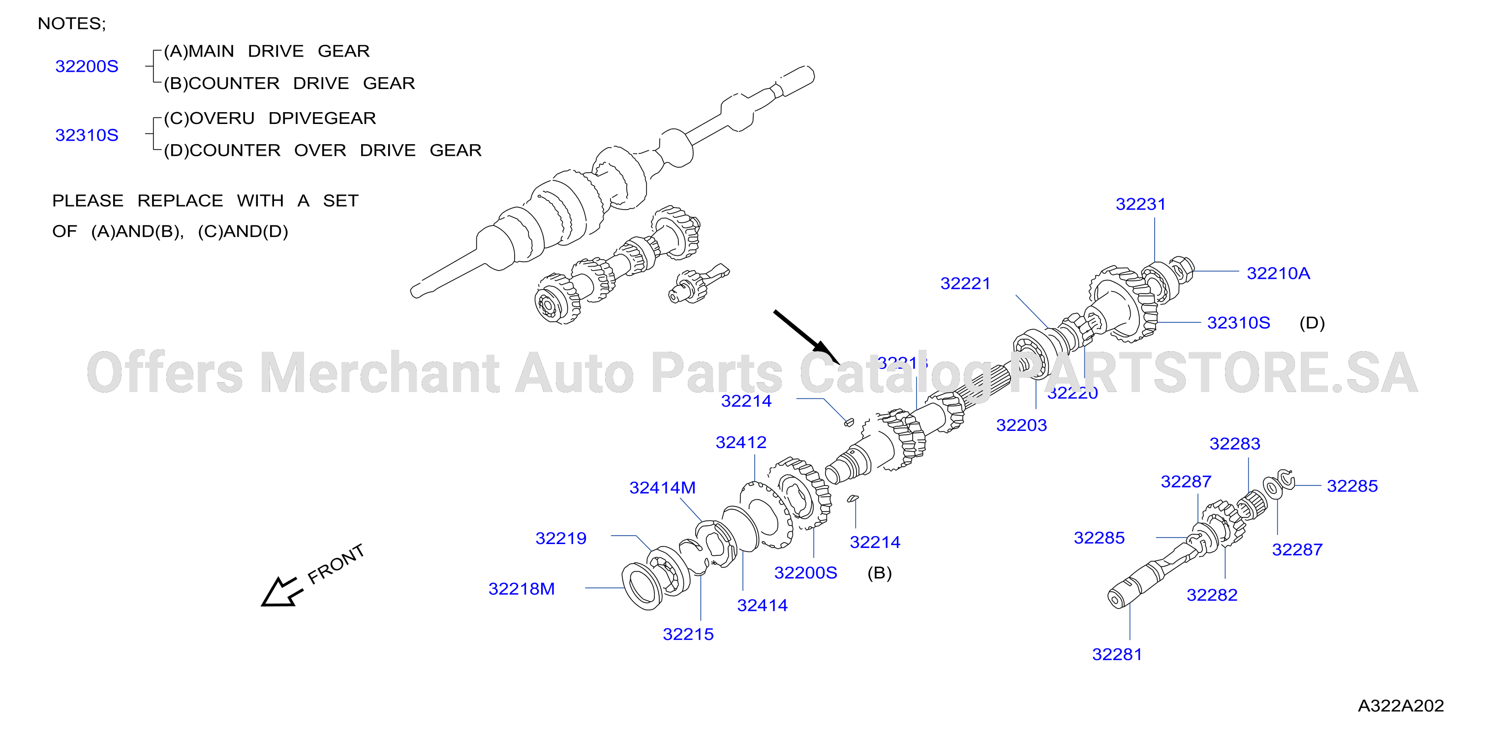 Transmission Gear Counter Gear