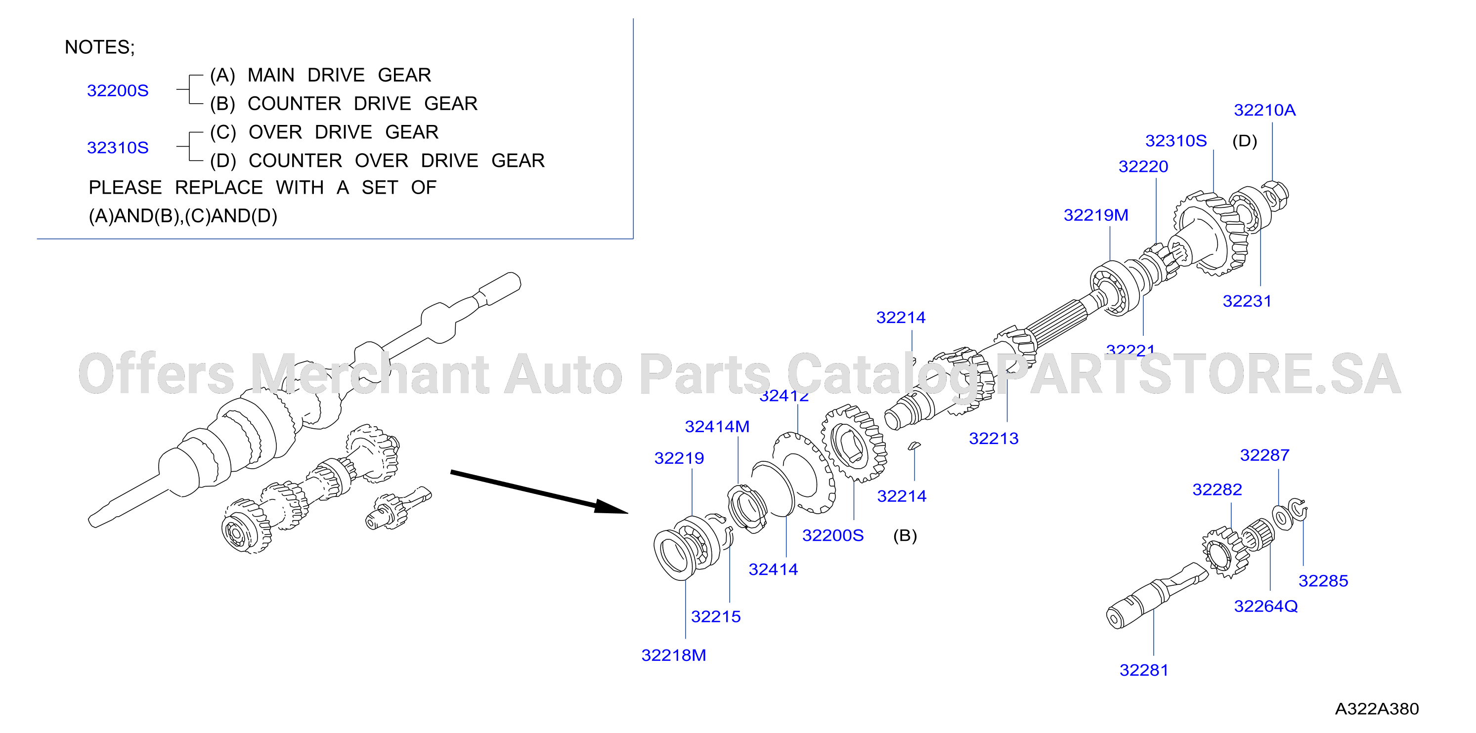 Transmission Gear Counter Reverse Gear