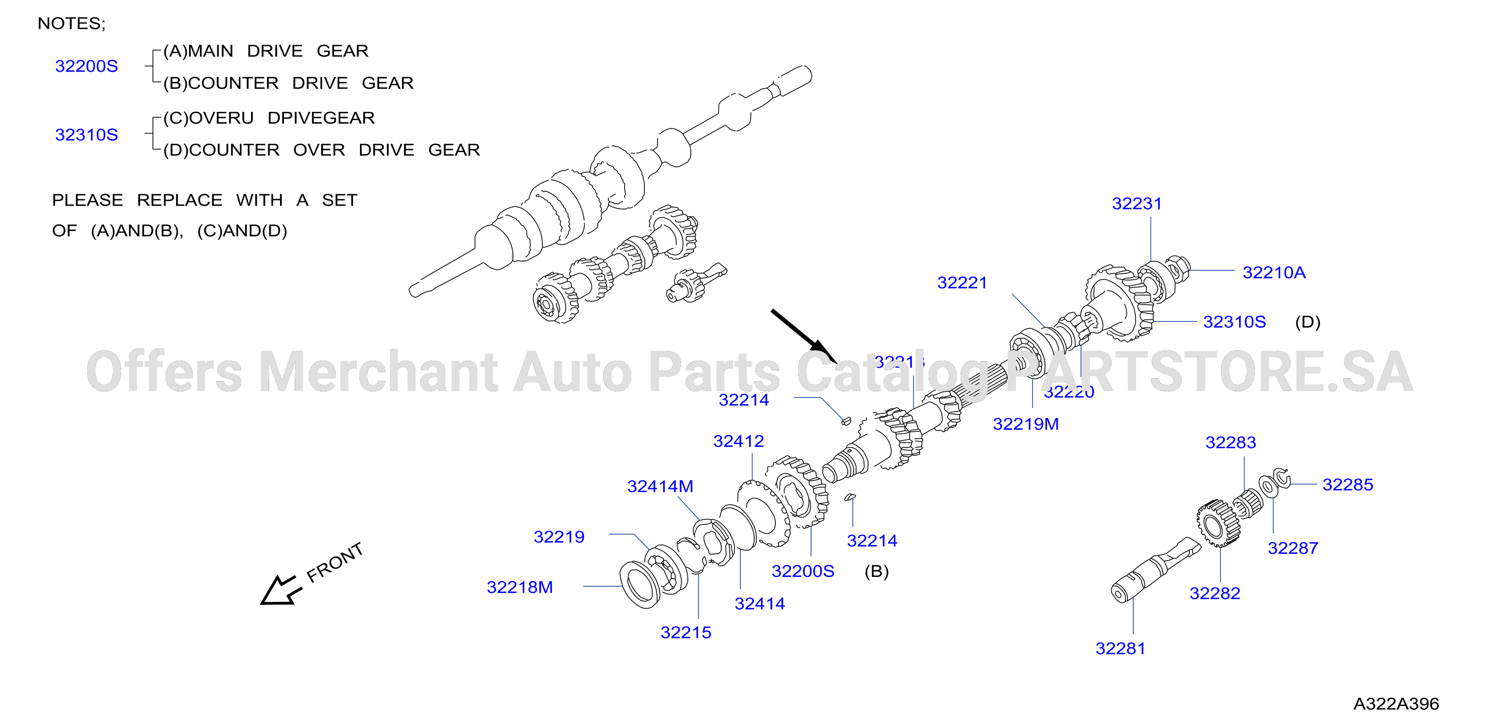 Transmission Gear Counter Gear