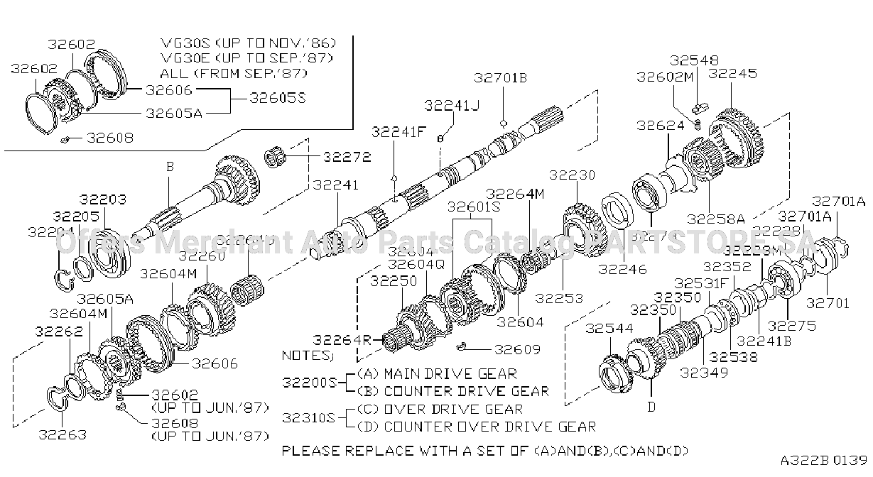 Transmission Gear Main Gear Parts Fs5W71C