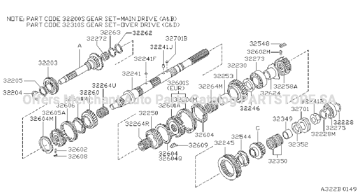 Transmission Gear Main Gear Rs5W71C
