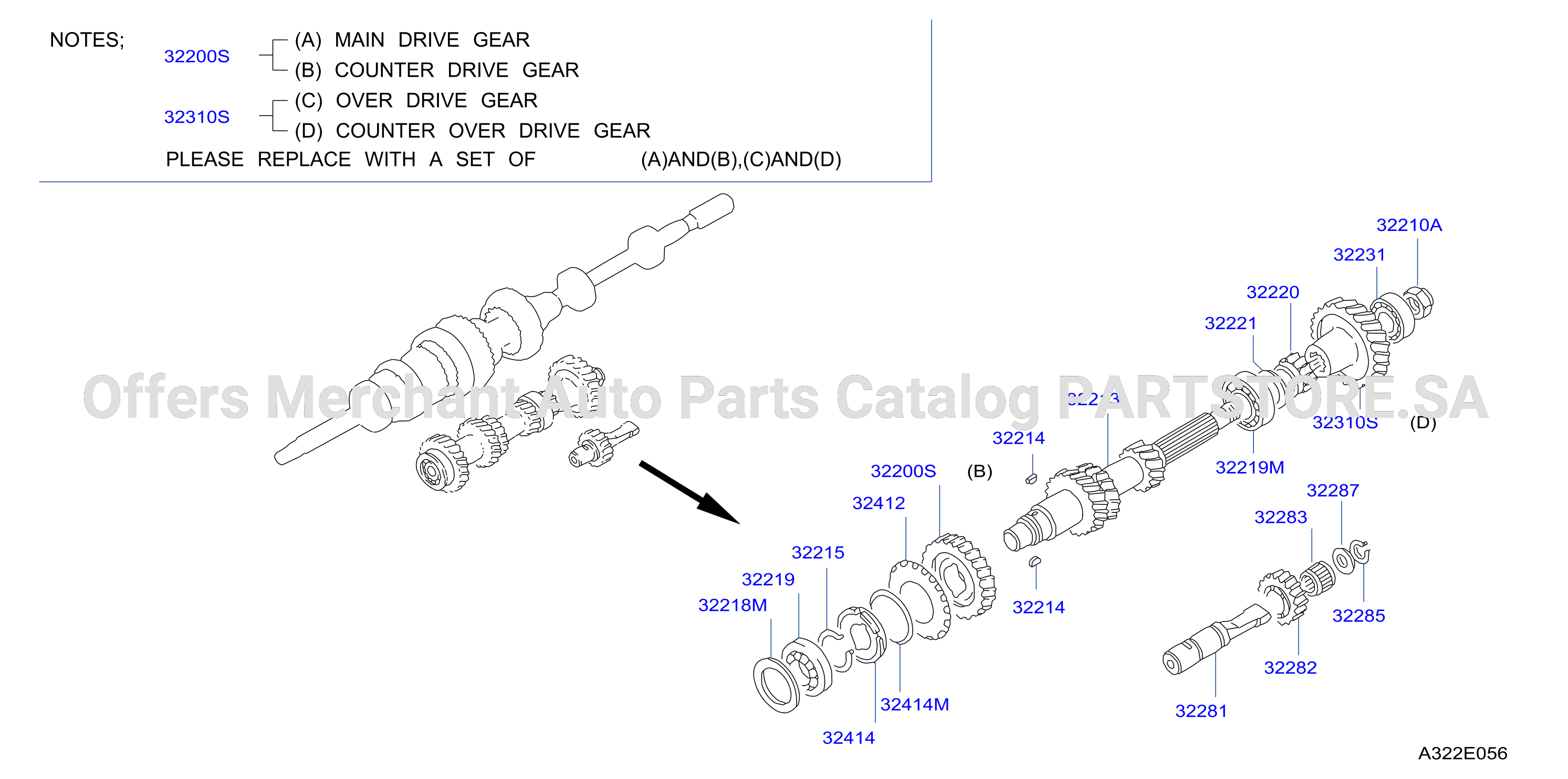 Transmission Gear Counter Reverse Gear