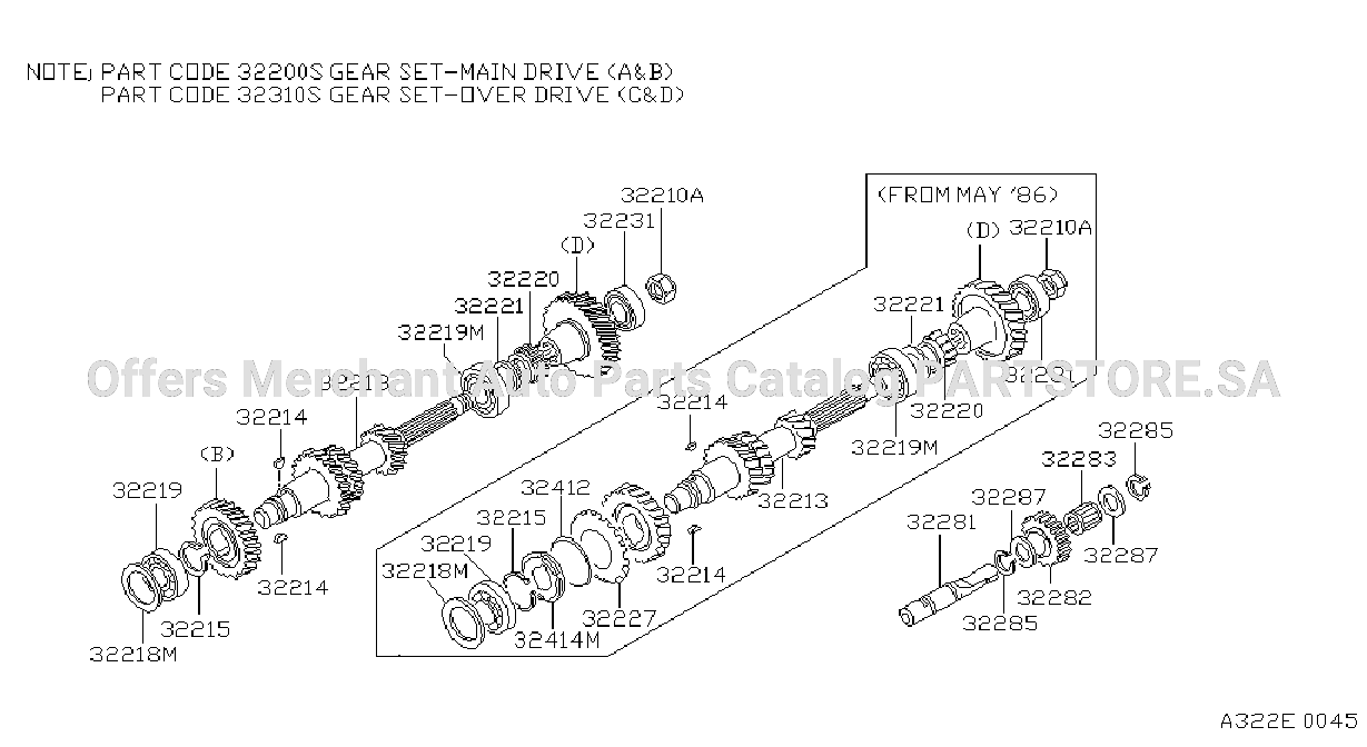 Transmission Gear Counter Gear