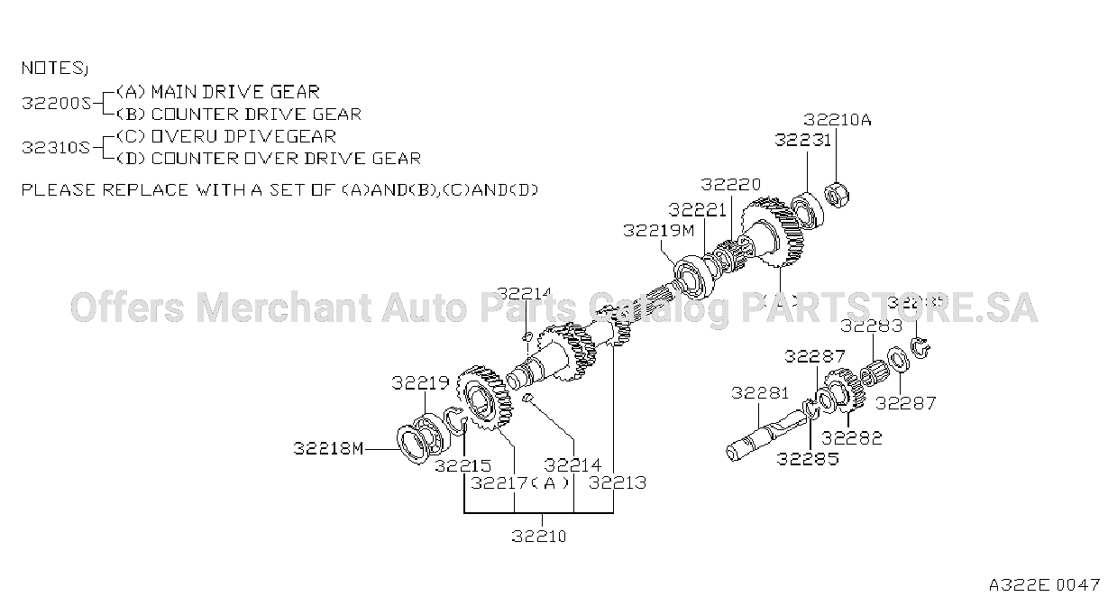 Transmission Gear Counter Gear