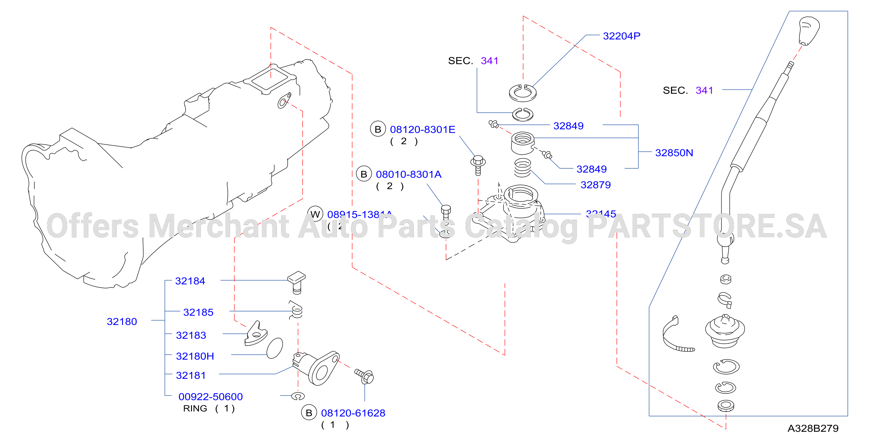 Transmission Shift Control Housing Checking Assy