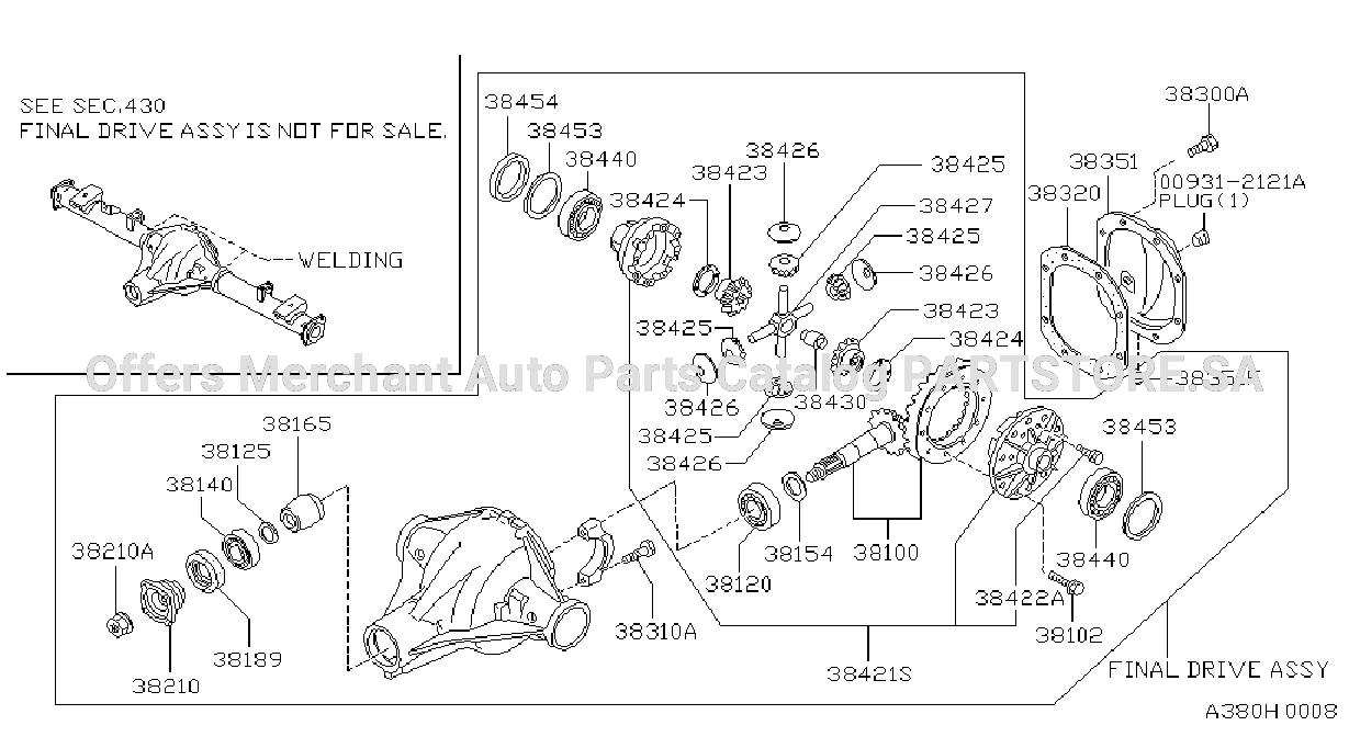 Rear Final Drive 4 Pinion