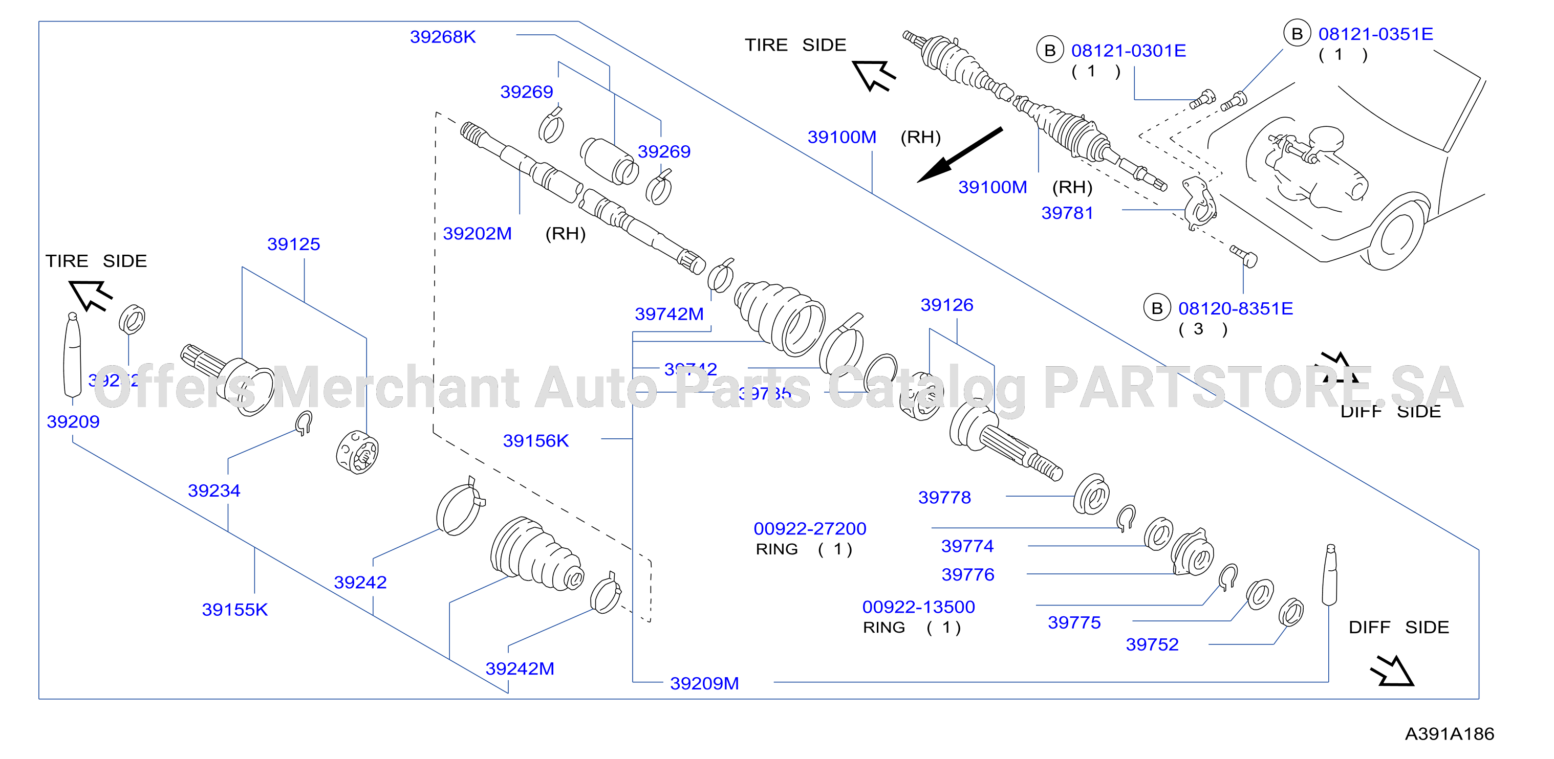Front Drive Shaft F / Rh