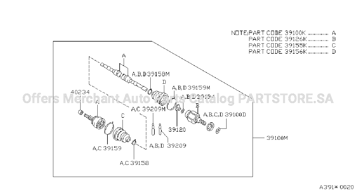 Front Drive Shaft Rh