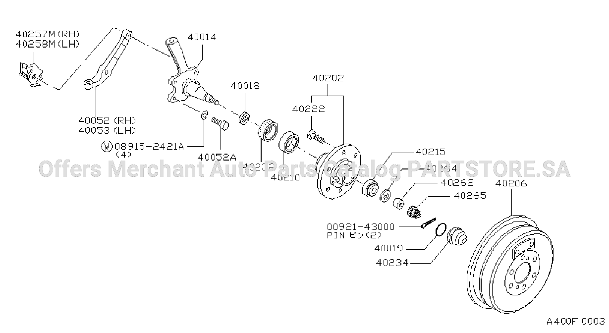 Front Axle Drum Type