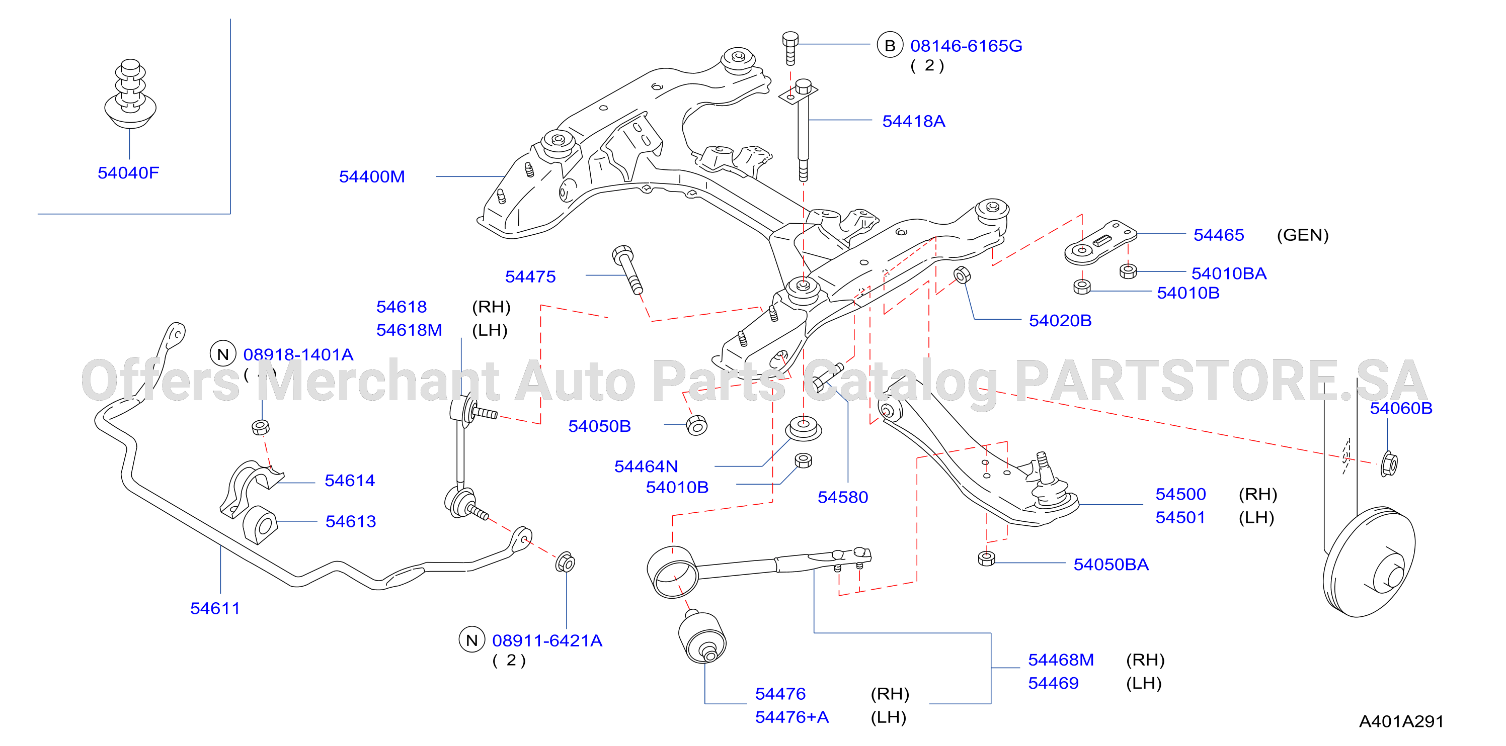 Front Suspension Member Link Stabilizer