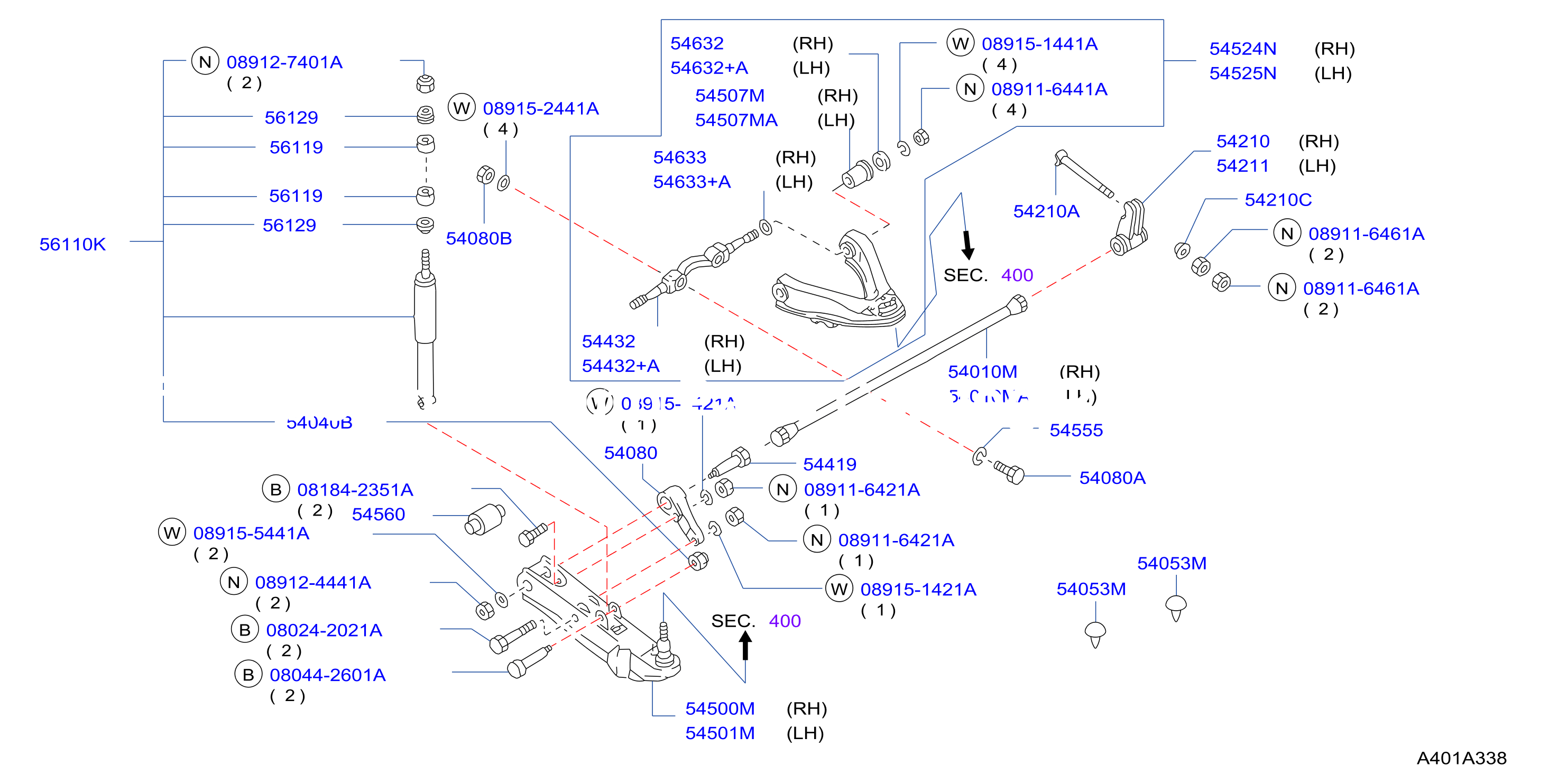 Front Suspension Absorber Link Spring