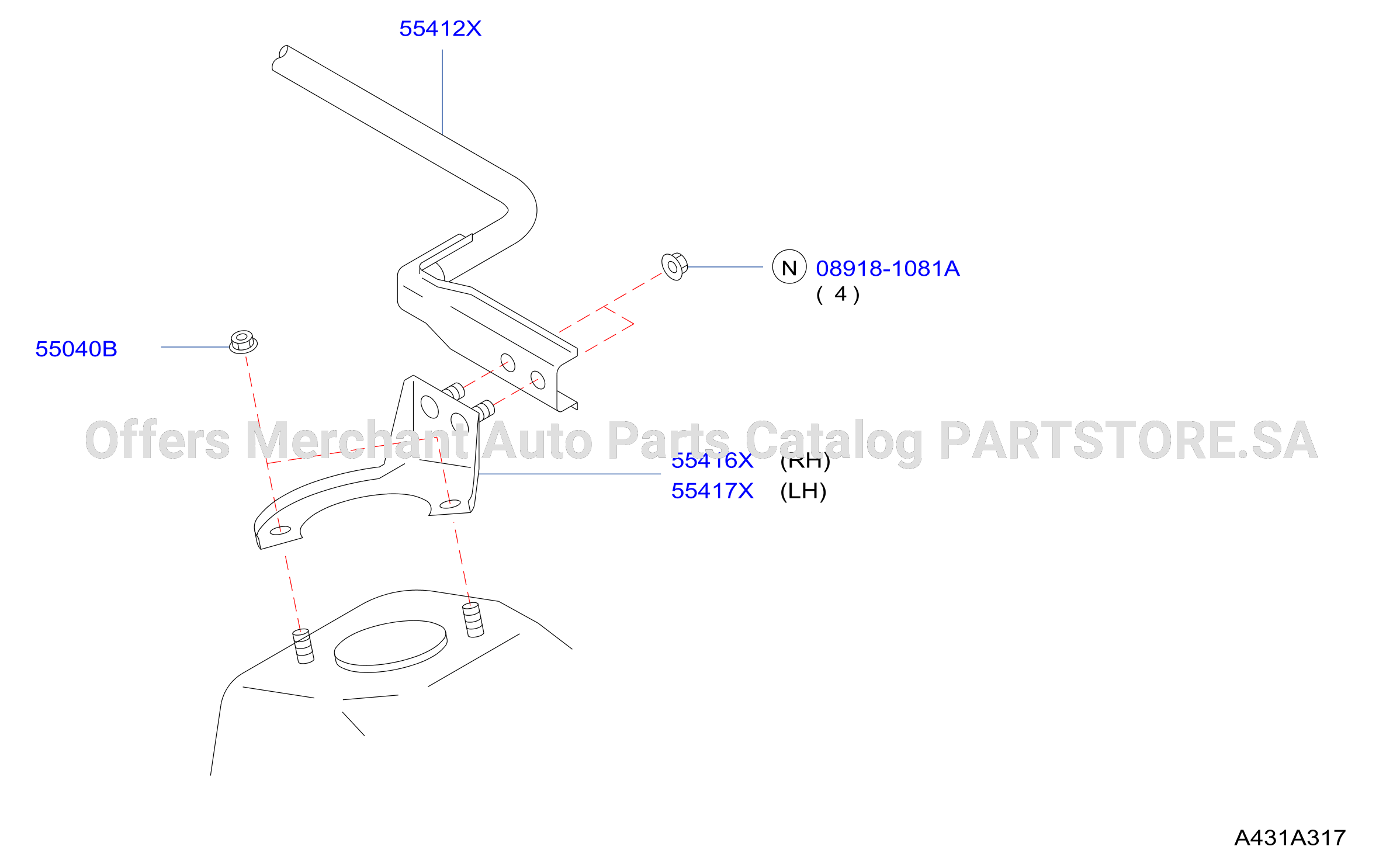 Rear Suspension Bar Tower Rr