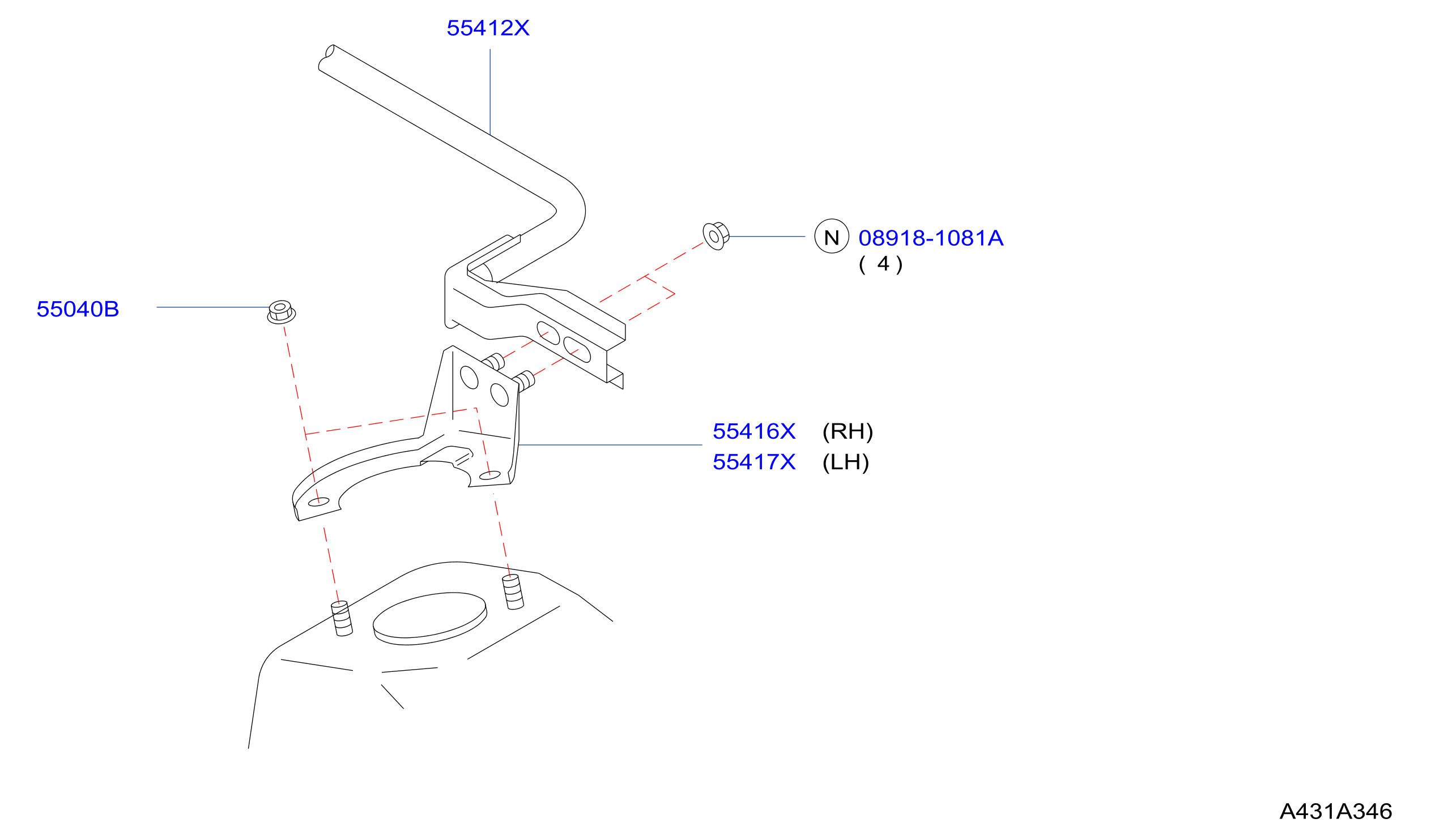Rear Suspension Bar Tower Rr