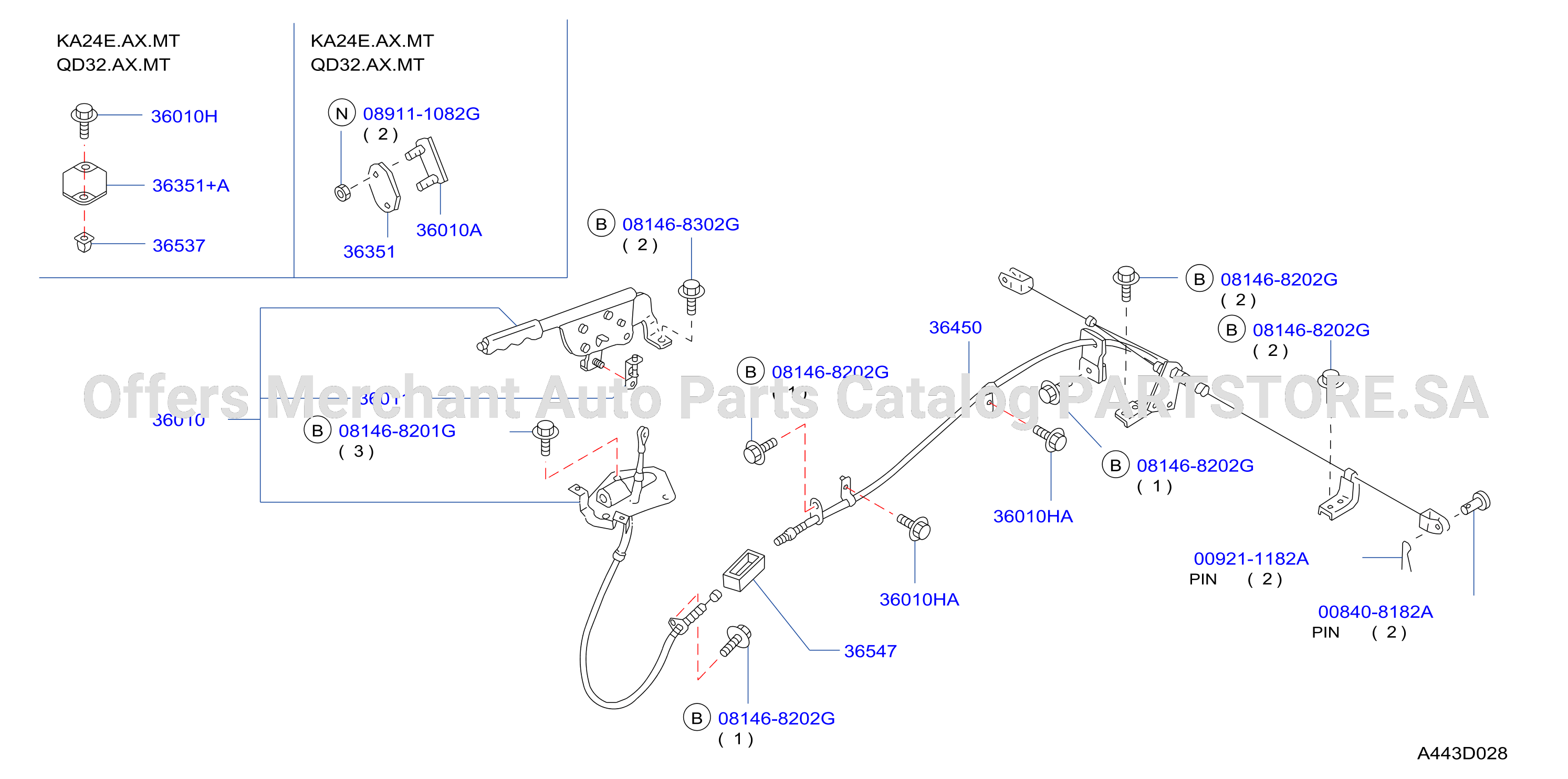 Parking Brake Control Center Lever Type