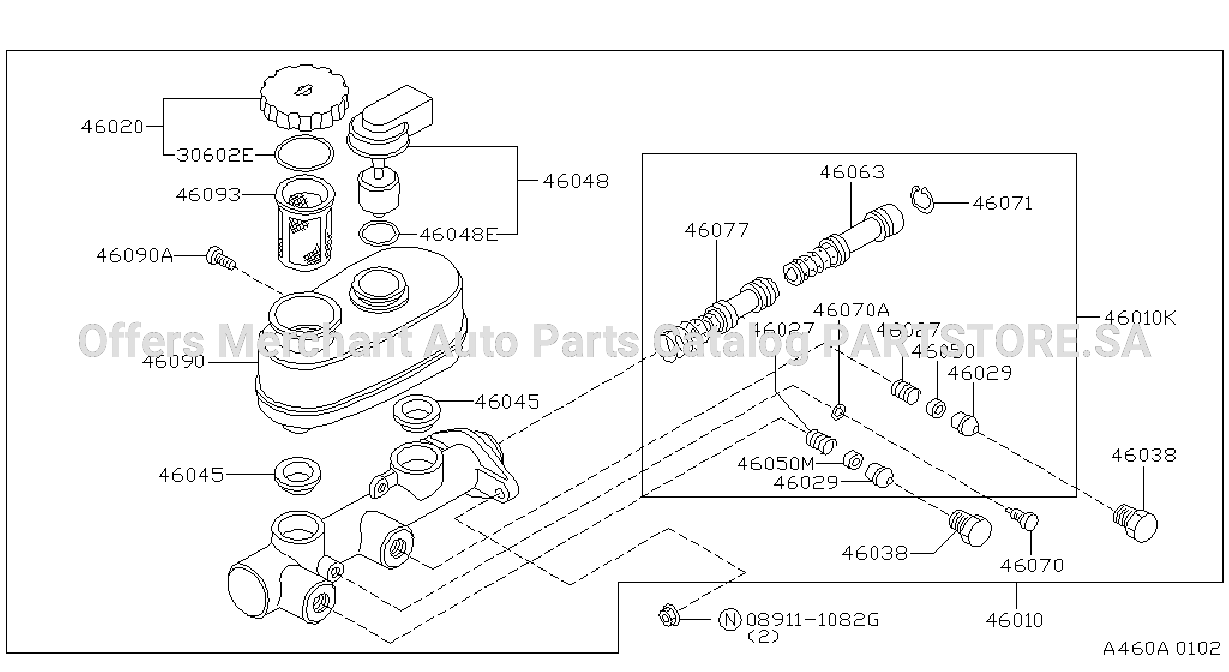 Brake Master Cylinder For Front Disc Brake