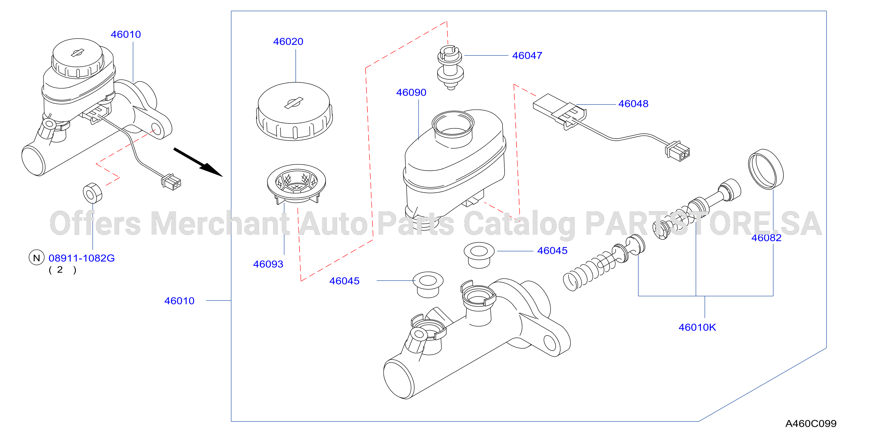 Brake Master Cylinder Without Abs Brake Servo7Inchi 8Inchi