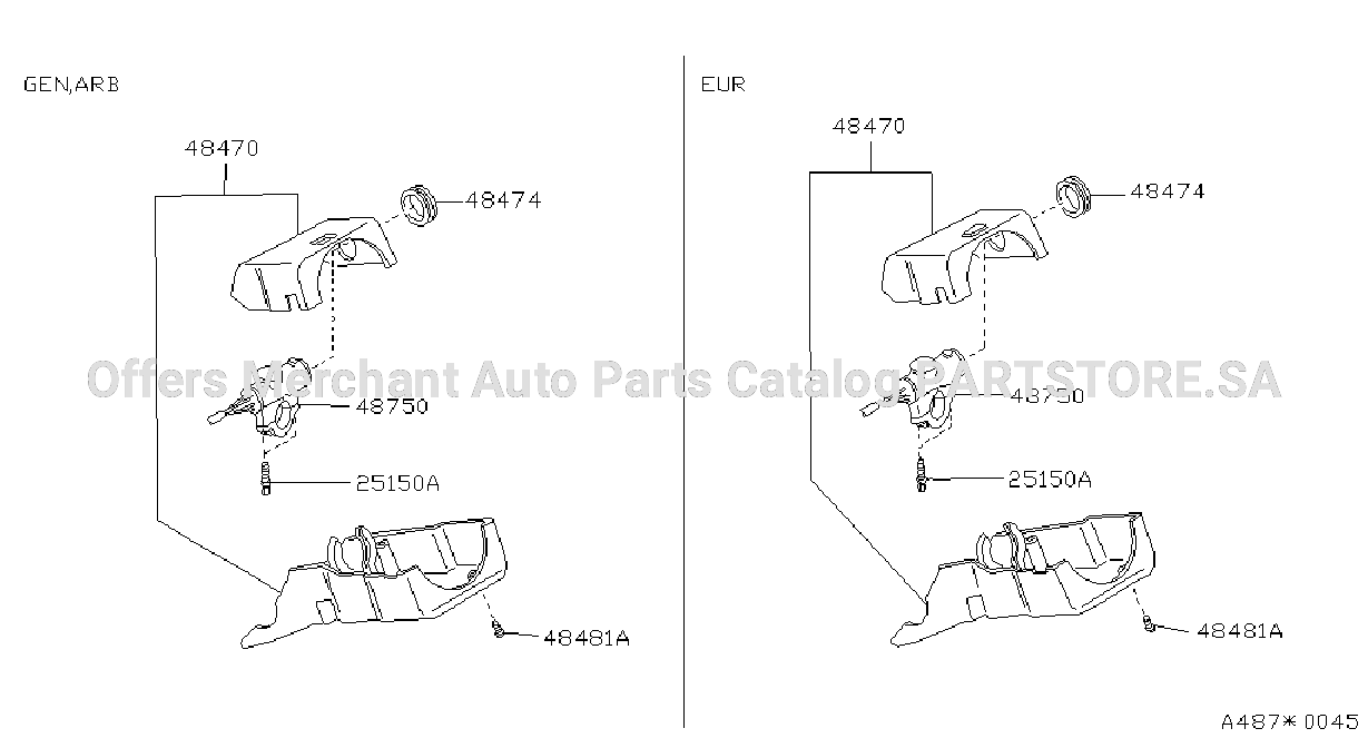 Steering Column Shell Cover