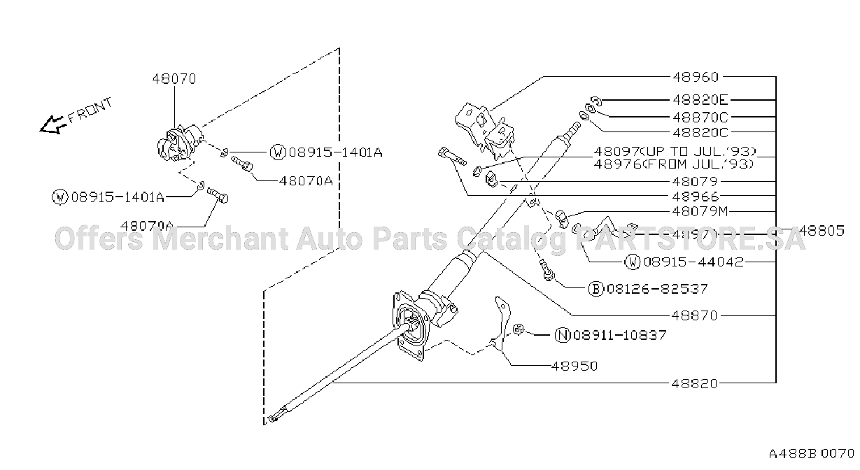 Steering Column With Tilt