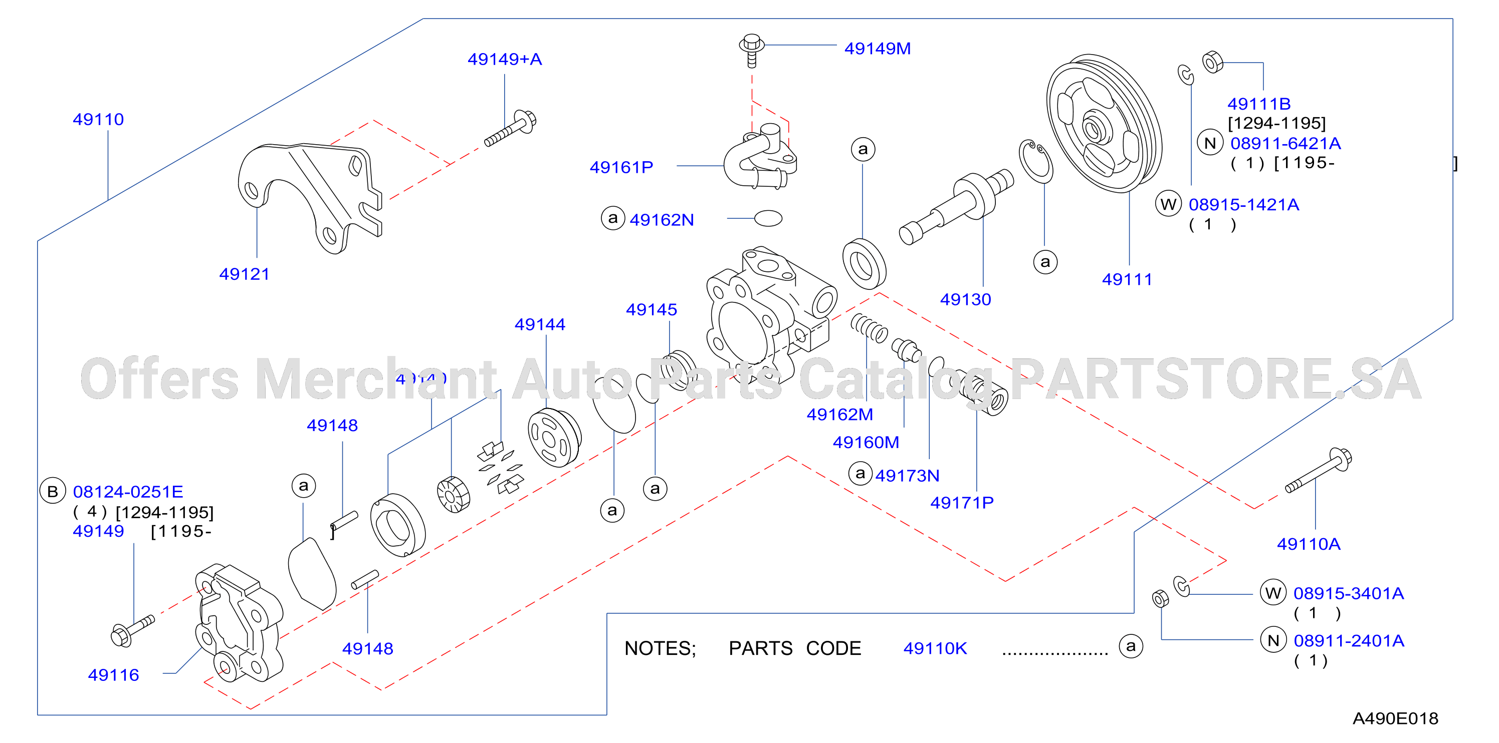 Power Steering Pump F / Anti Skid