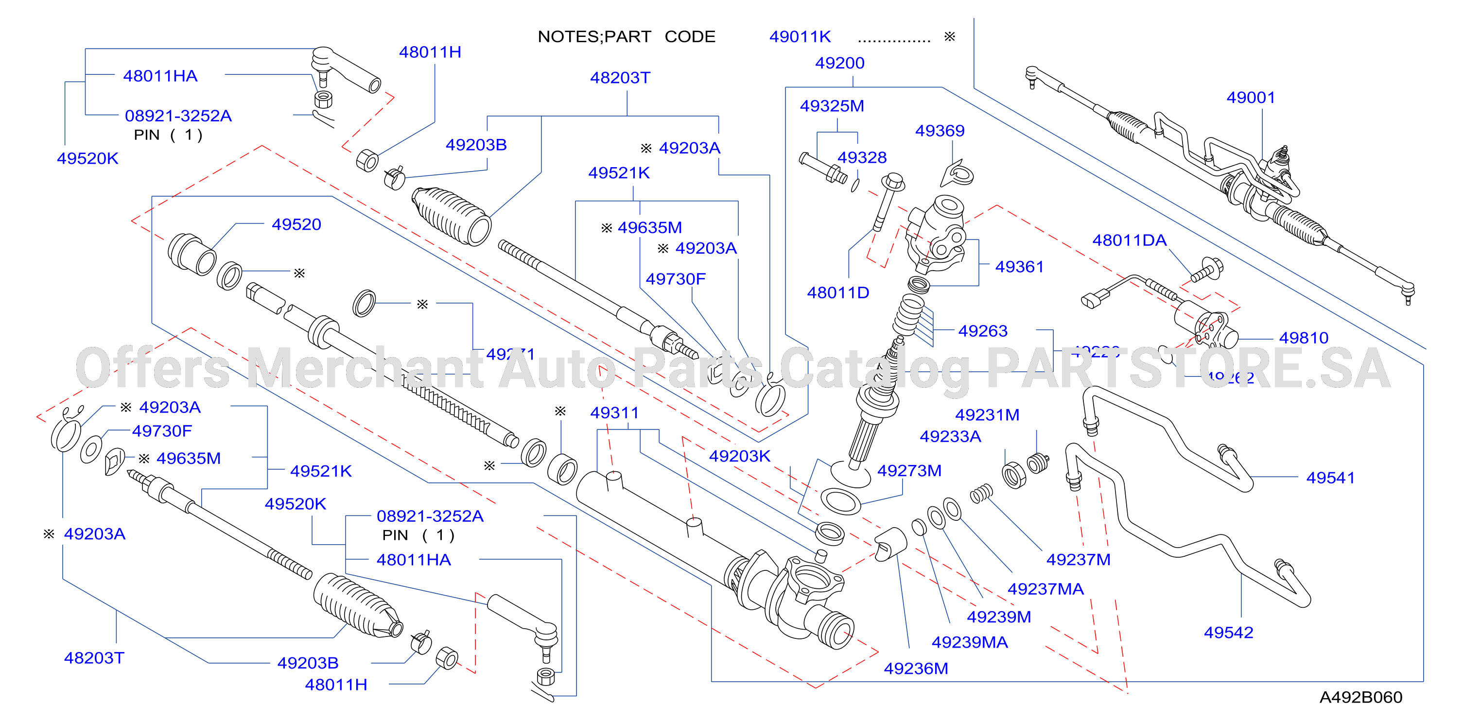 Power Steering Gear F / Active Damper Susp