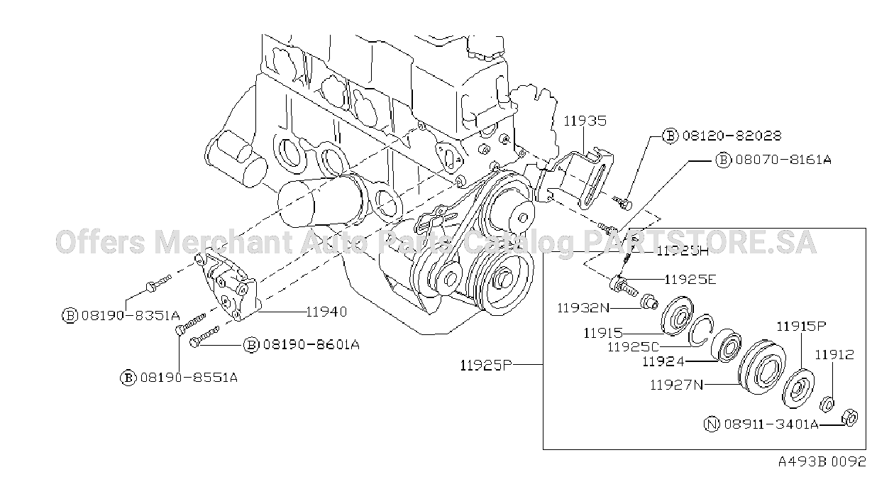 Power Steering Pump Mounting Prc K